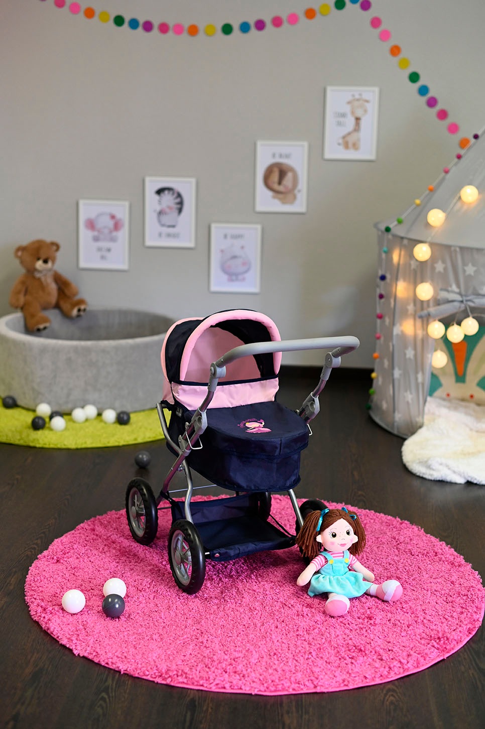 Knorrtoys® Puppenwagen »First - princess blue«