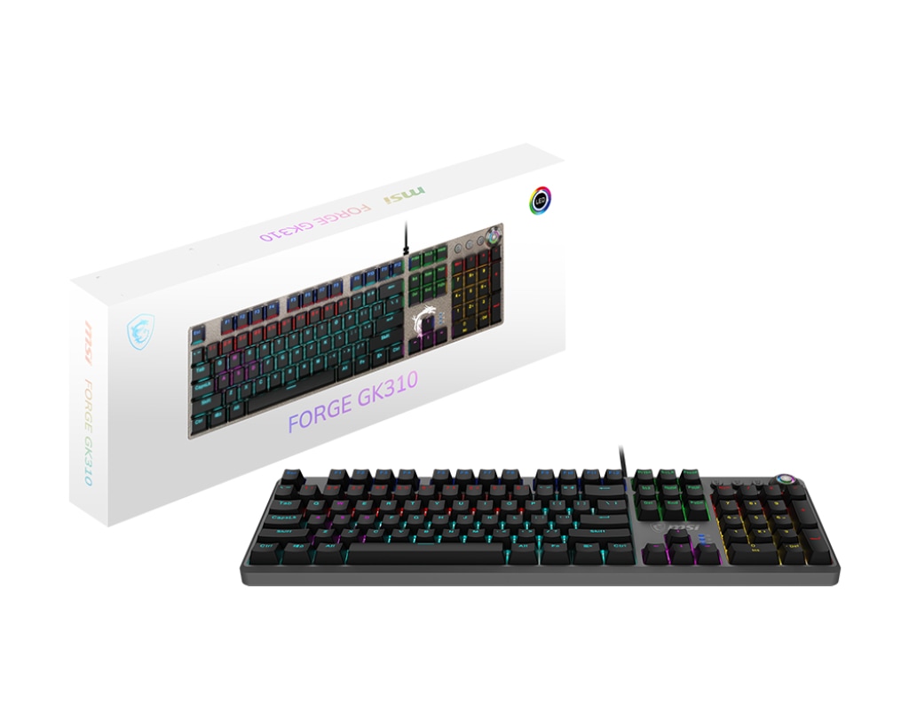 MSI Tastatur »FORGE GK-310 RED Gaming Keyboard, verkabelt«