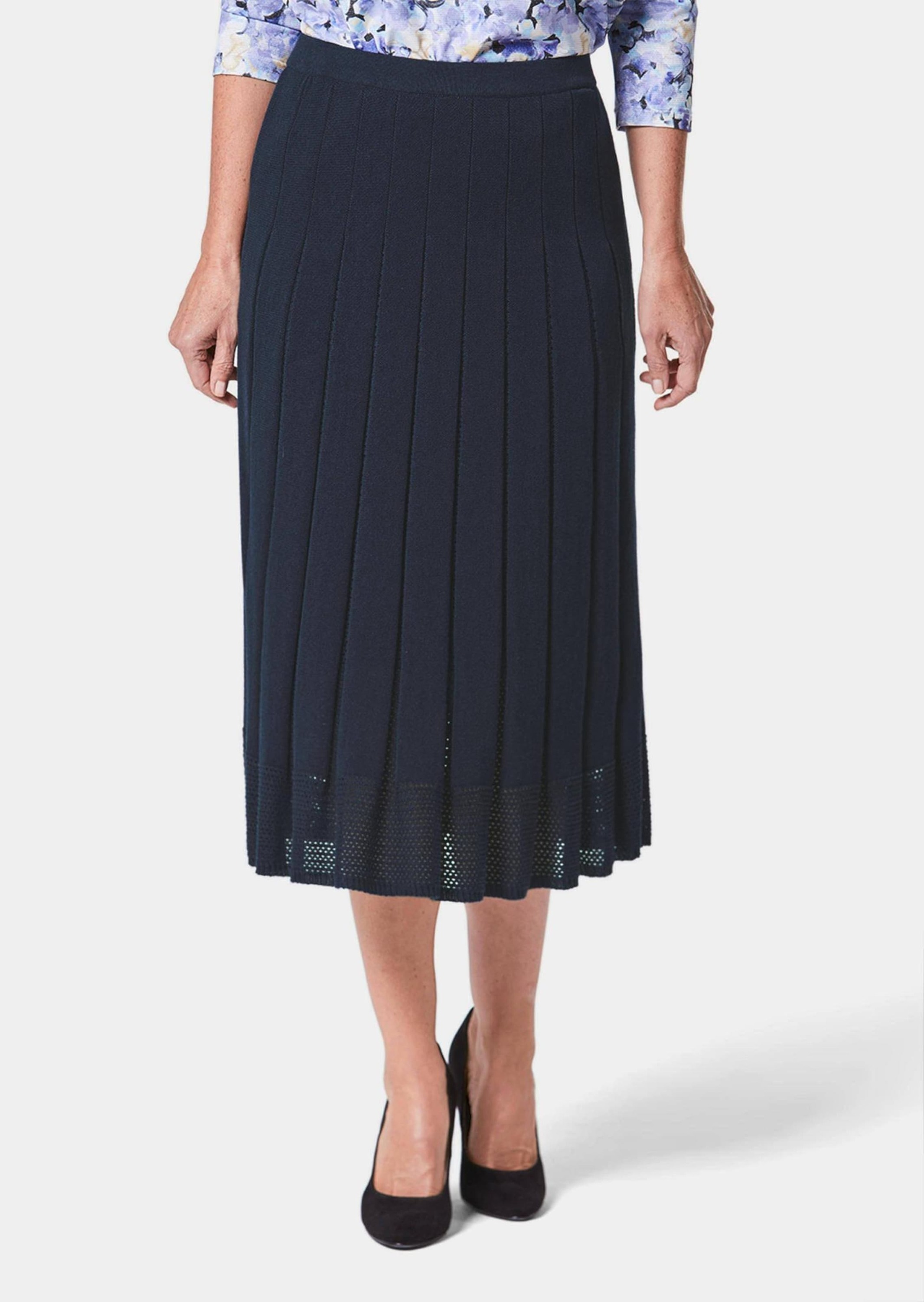 GOLDNER Strickrock "Kurzgröße Aufwendig gearbeiteter Strickrock mit Falten günstig online kaufen