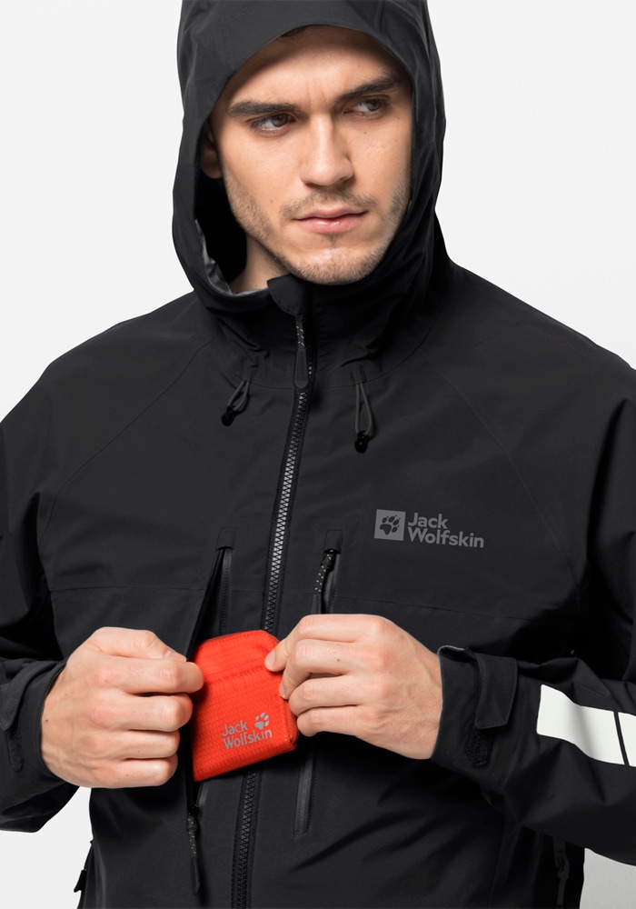 Jack Wolfskin Fahrradjacke »MOROBBIA 3L JKT M«, mit Kapuze