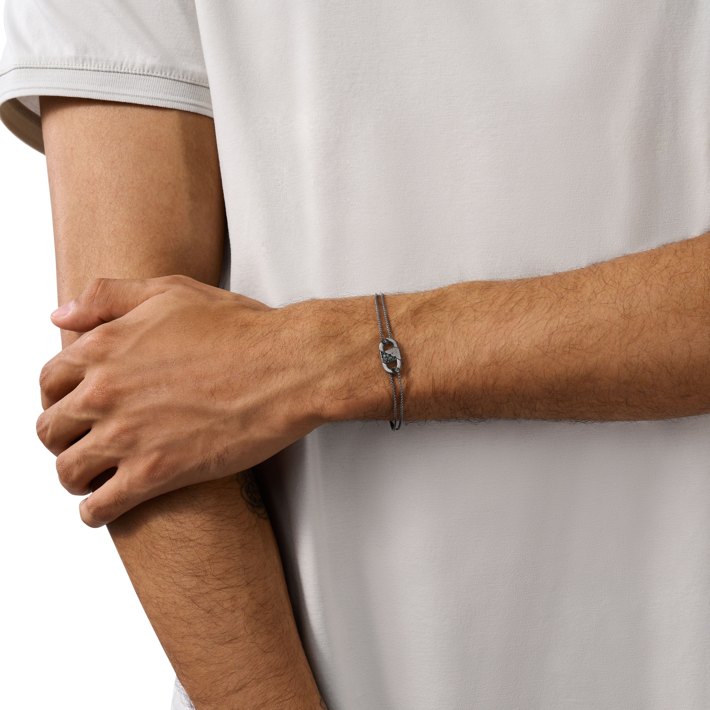 Emporio Armani Armband »Schmuck Geschenk Edelstahl, EGS3173001, EGS3175710«, mit Glasstein