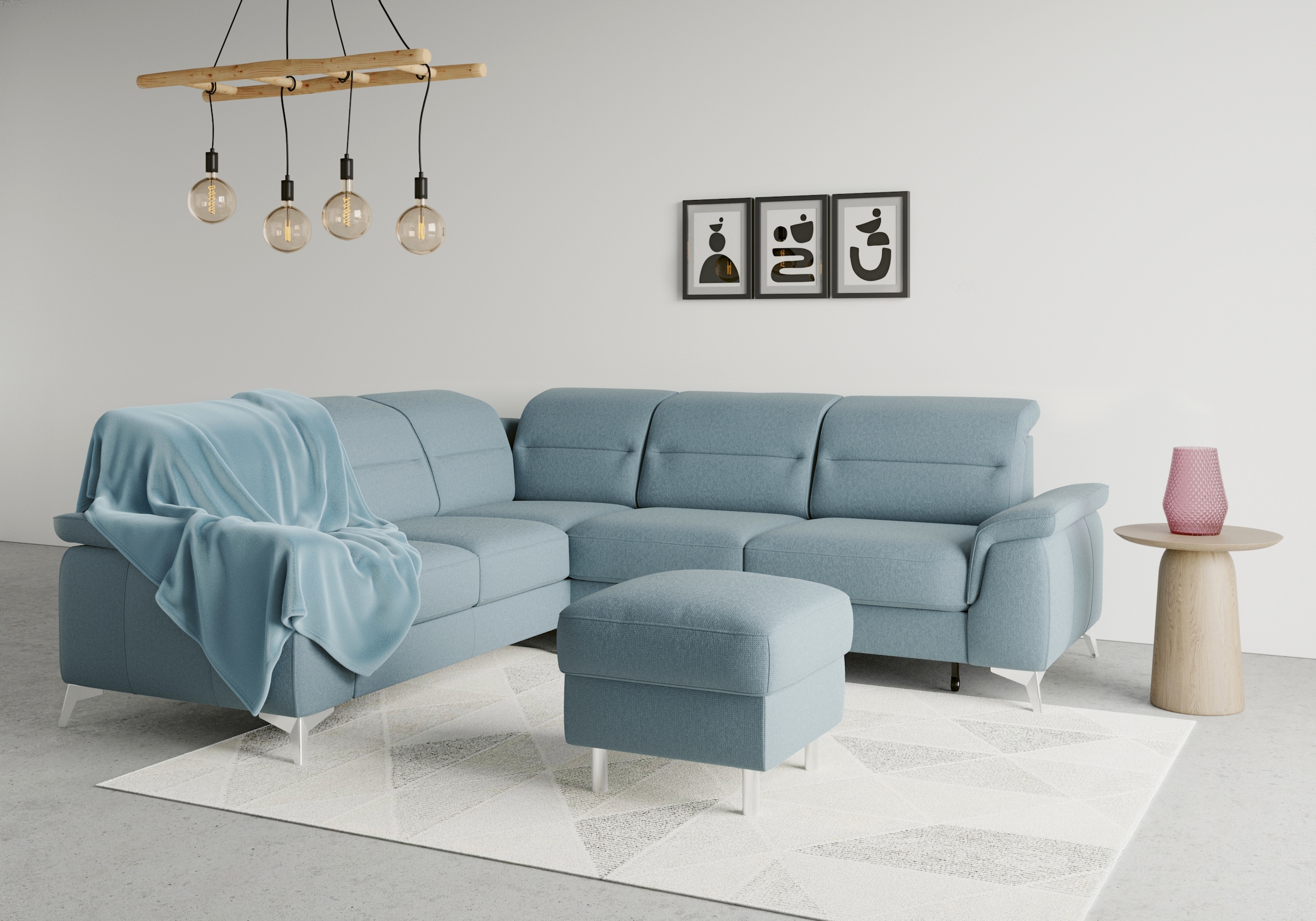sit&more Ecksofa "Sinatra L-Form" optional mit Kopfteilverstellung und Armt günstig online kaufen