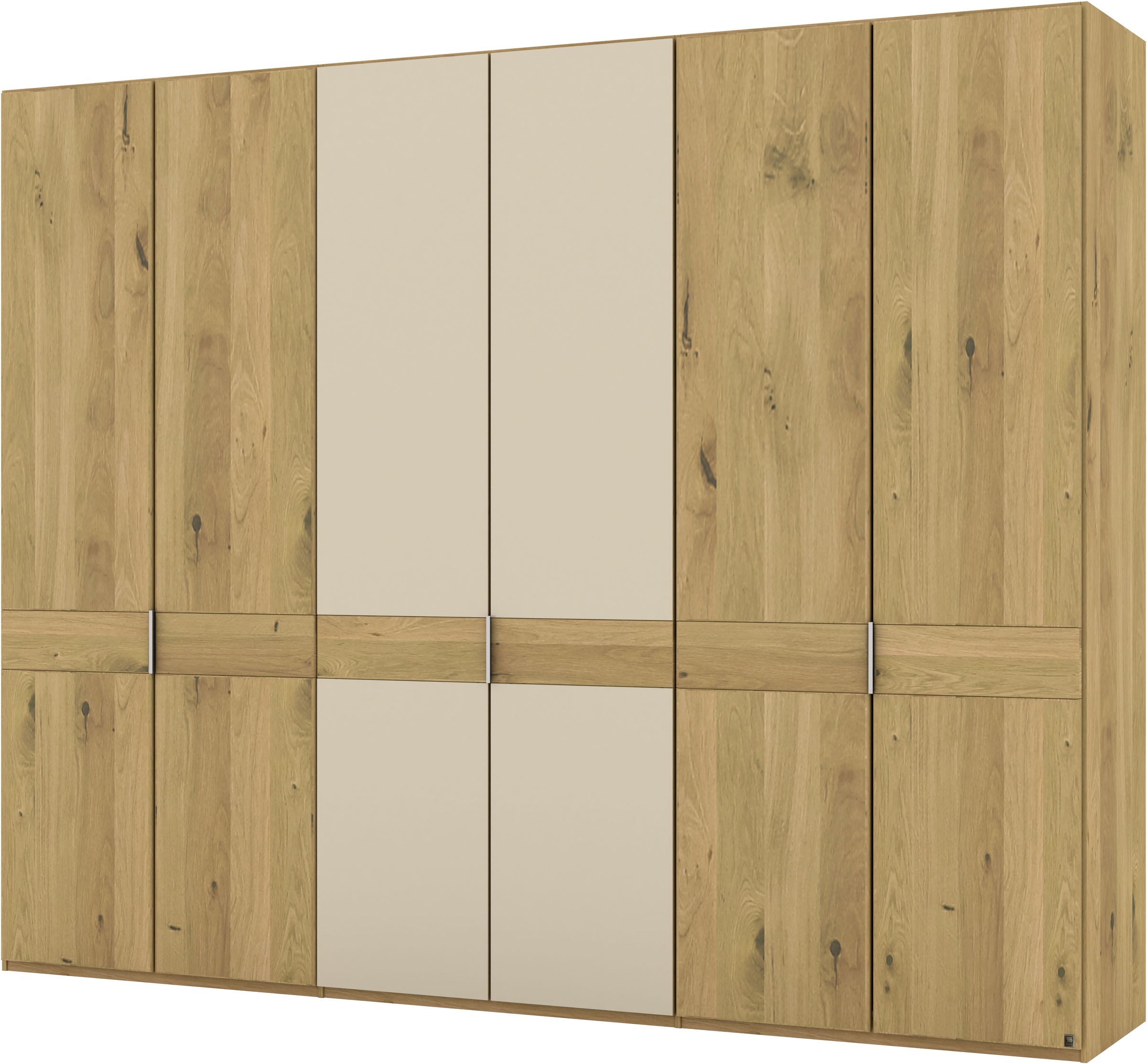 Thumbnail - Musterring Drehtürenschrank "Savona, Kleiderschrank, Schrank, Garderobe, teilmassiv Eiche" mit Türdämpfern, mit Spiegel ...