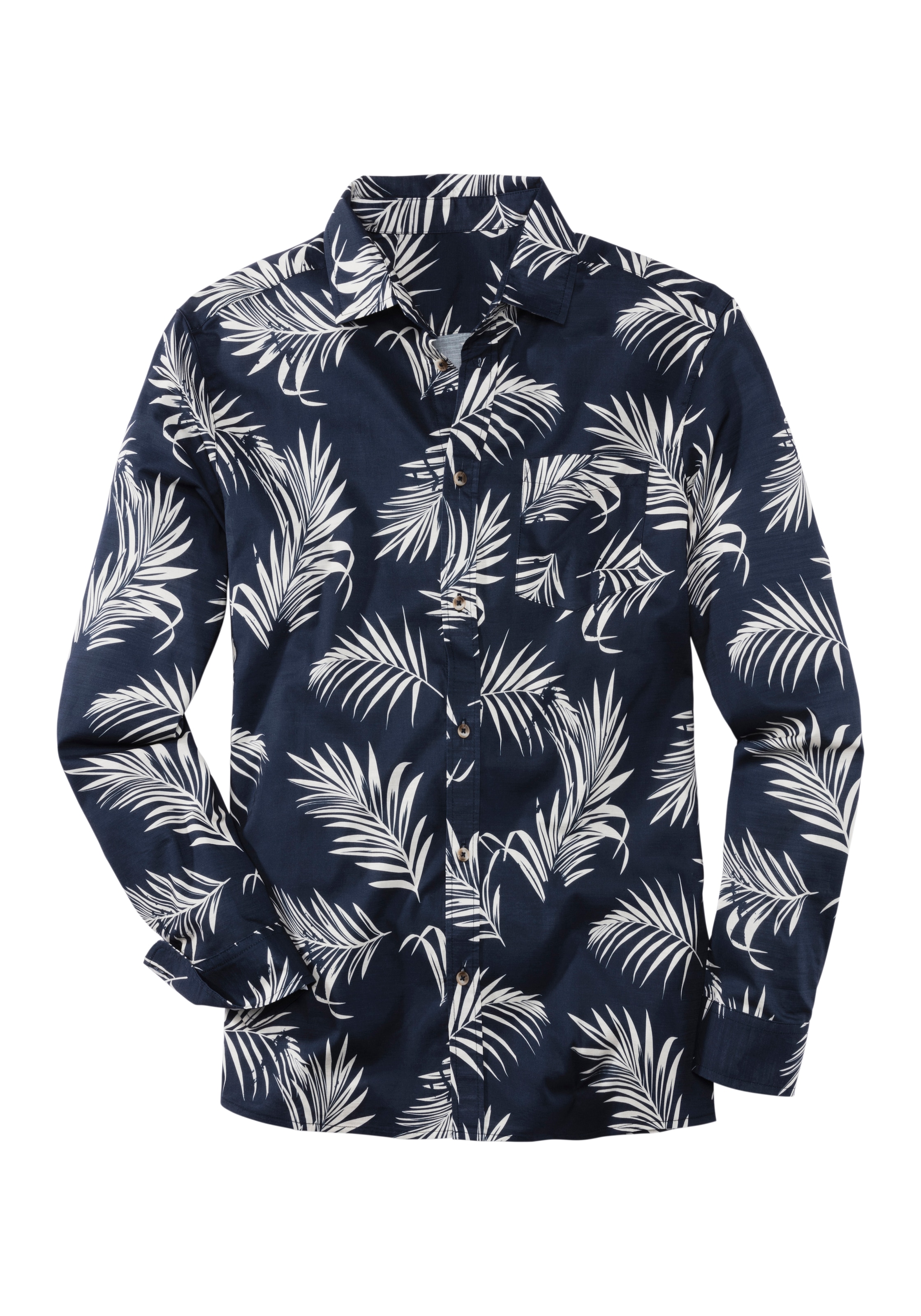 John Devin Hawaiihemd "Regular Fit,", Langarm, Freizeithemd mit Palmenprint günstig online kaufen