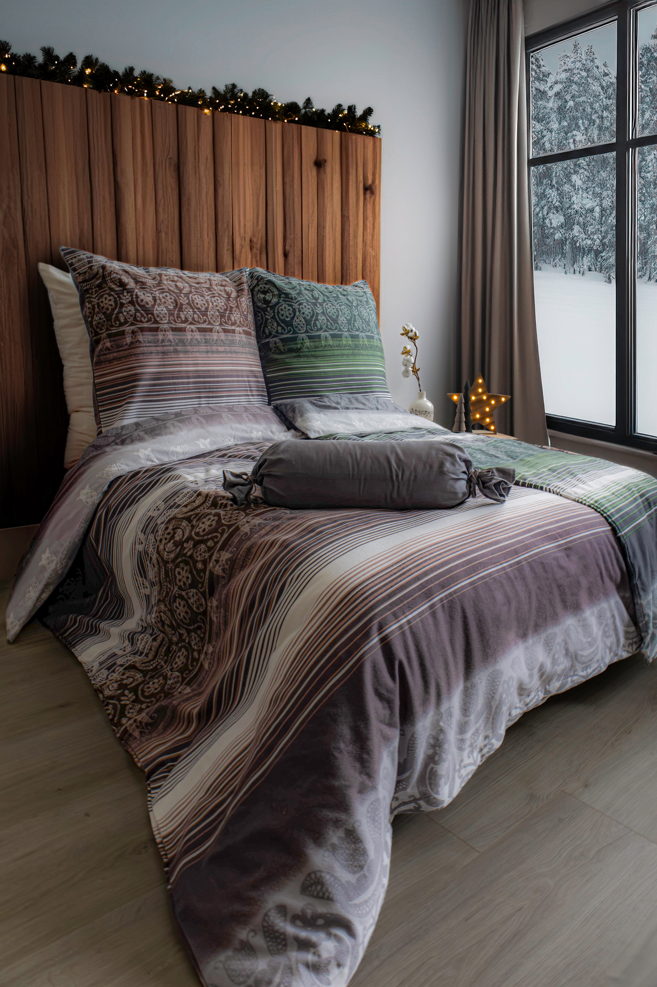 fleuresse Bettwäsche "Aspen" 2 Stk. tlg. Feinbiber mit Karo günstig online kaufen