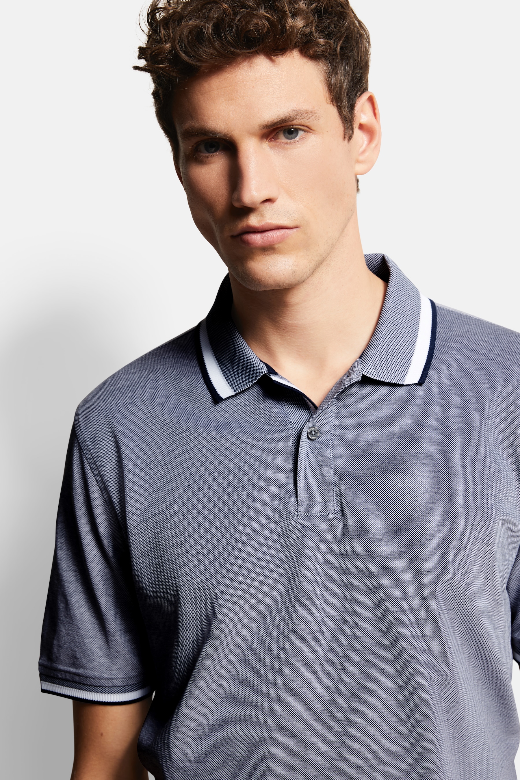bugatti Poloshirt, mit Kontraststreifen