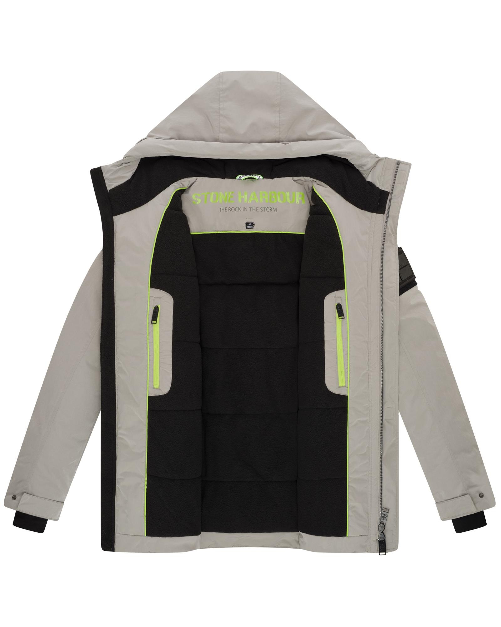 Stone Harbour Winterjacke »Edriik XX«, mit Kapuze, Warm gefütterte kurze Herren Jacke für den Winter