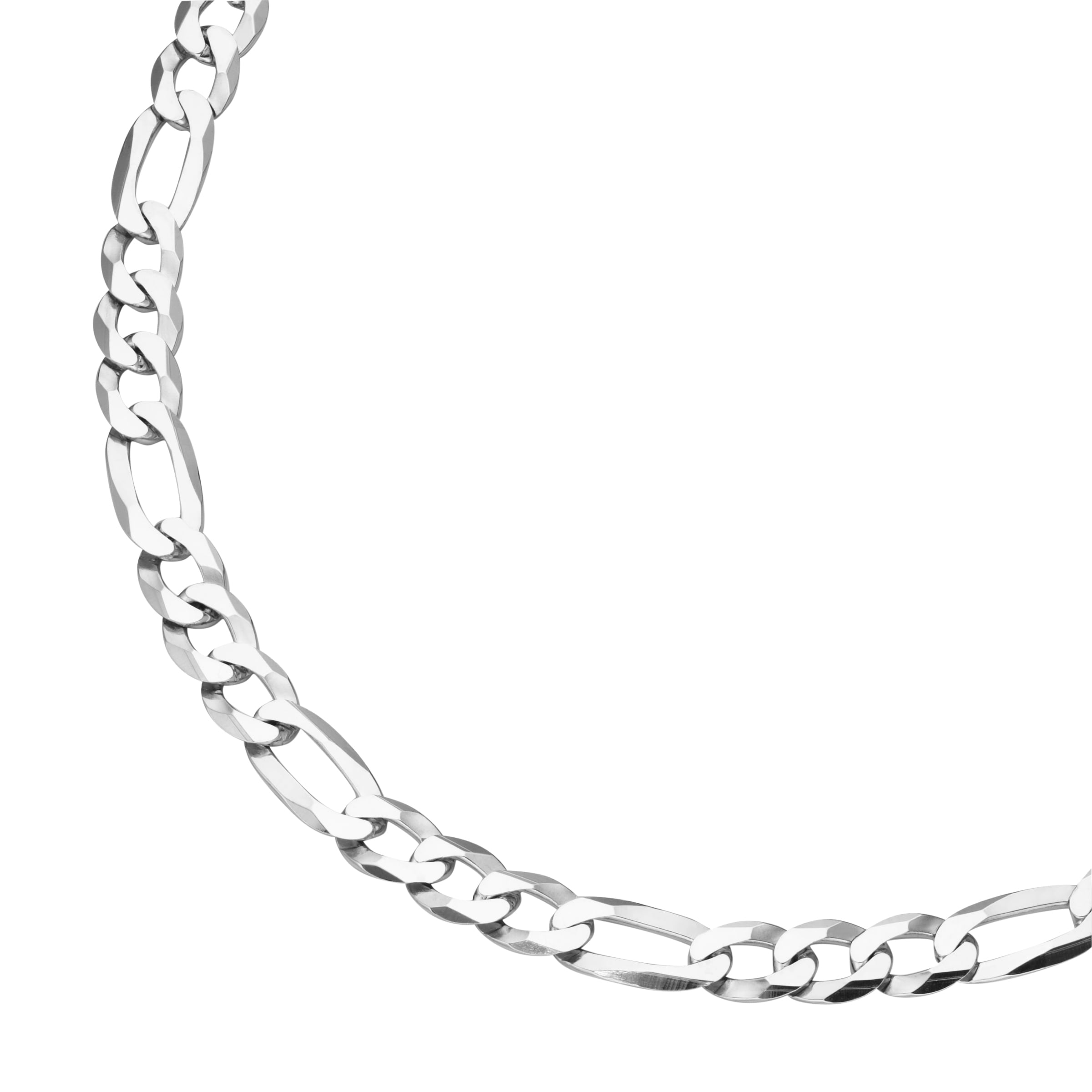 Silberkette »Figarokette 3/1 diamantiert, massiv, Silber 925«