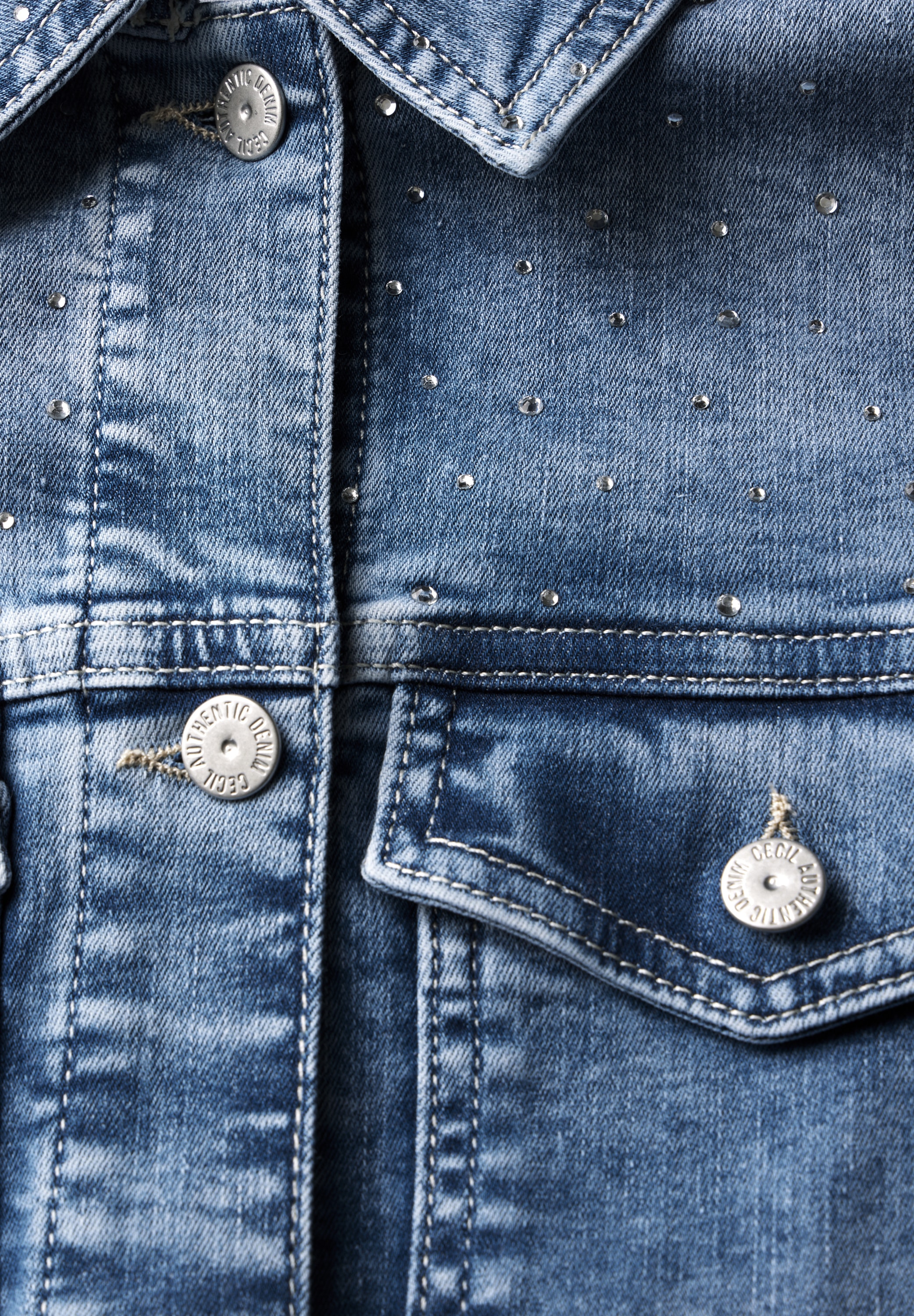 Cecil Jeansjacke, ohne Kapuze, mit Brusttaschen
