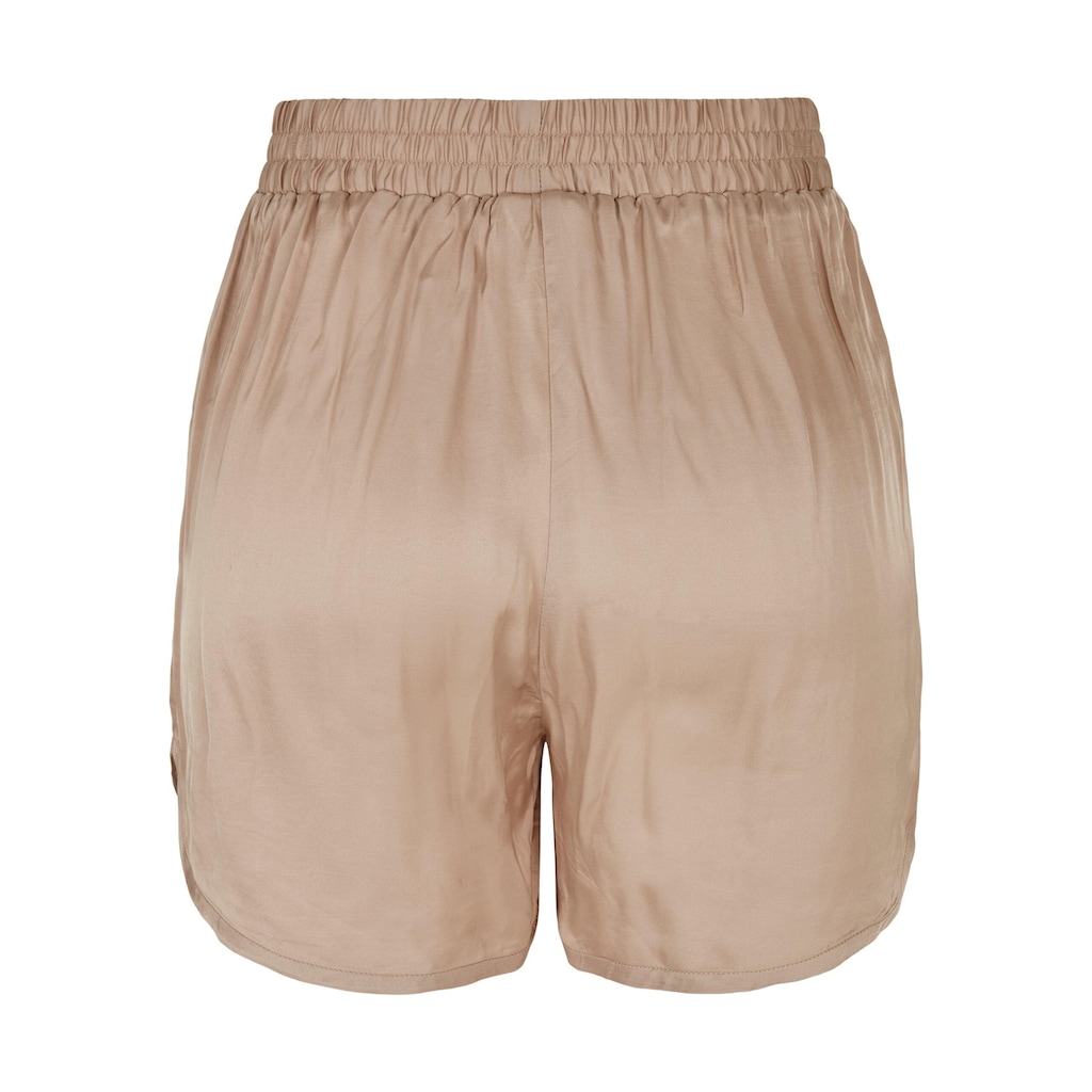 URBAN CLASSICS Shorts »Urban Classics Damen Ladies Viscose Satin Resort Shorts«, (1 tlg.)