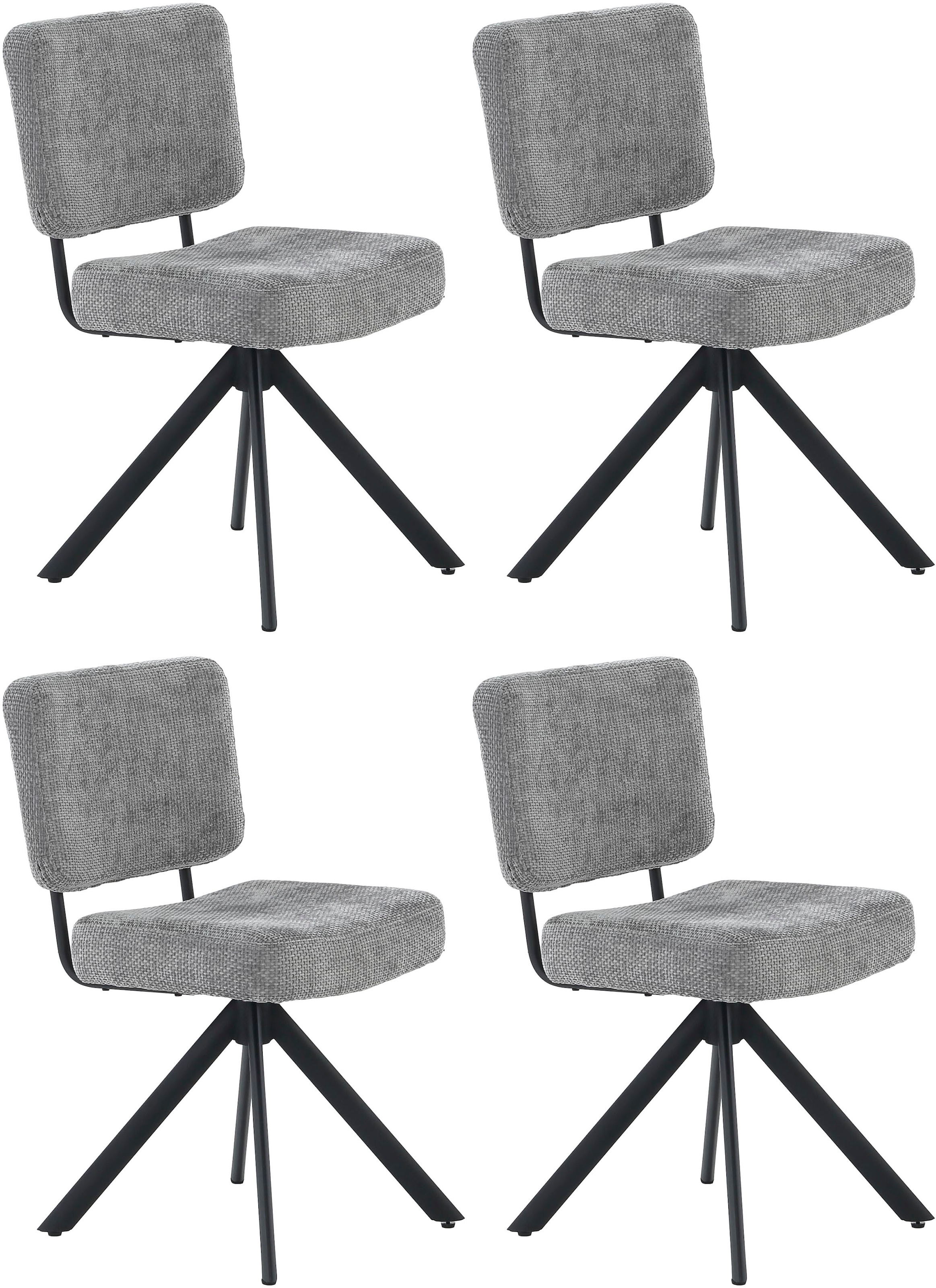 Jockenhöfer Gruppe Drehstuhl "Gloria (Set, 4 St.)", (Set), 4 St., Chenille, günstig online kaufen