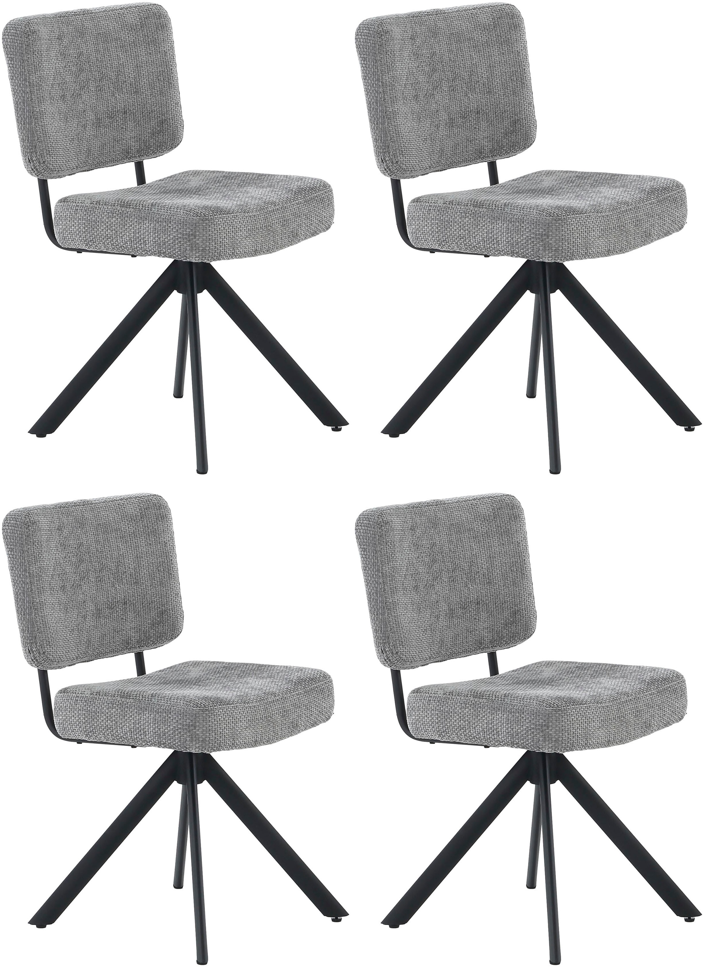 Jockenhöfer Gruppe Drehstuhl "Gloria (Set, 4 St.)" (Set) 4 Stk. Chenille In günstig online kaufen