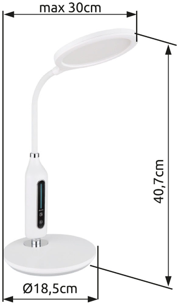 GLOBO LIGHTING LED Tischleuchte »FRUGGY«, Leuchtmittel LED-Modul | LED fest integriert, Tischlampe/Arbeitszimmer/Bürotischleuchte/Flexo/Touch Ein/Aus