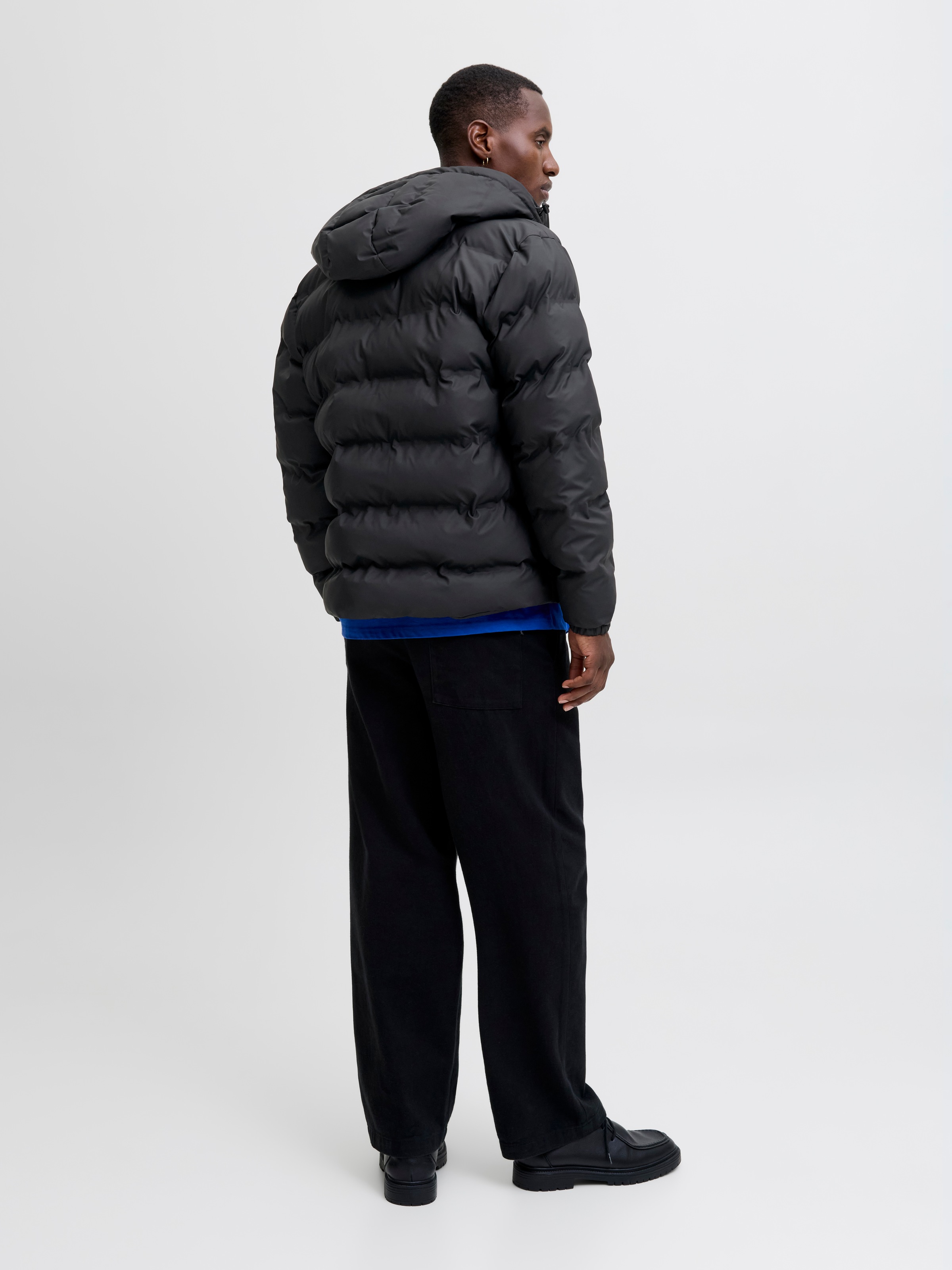 Jack & Jones Steppjacke »JJELEMENTS PU PUFFER SN« mit Kapuze