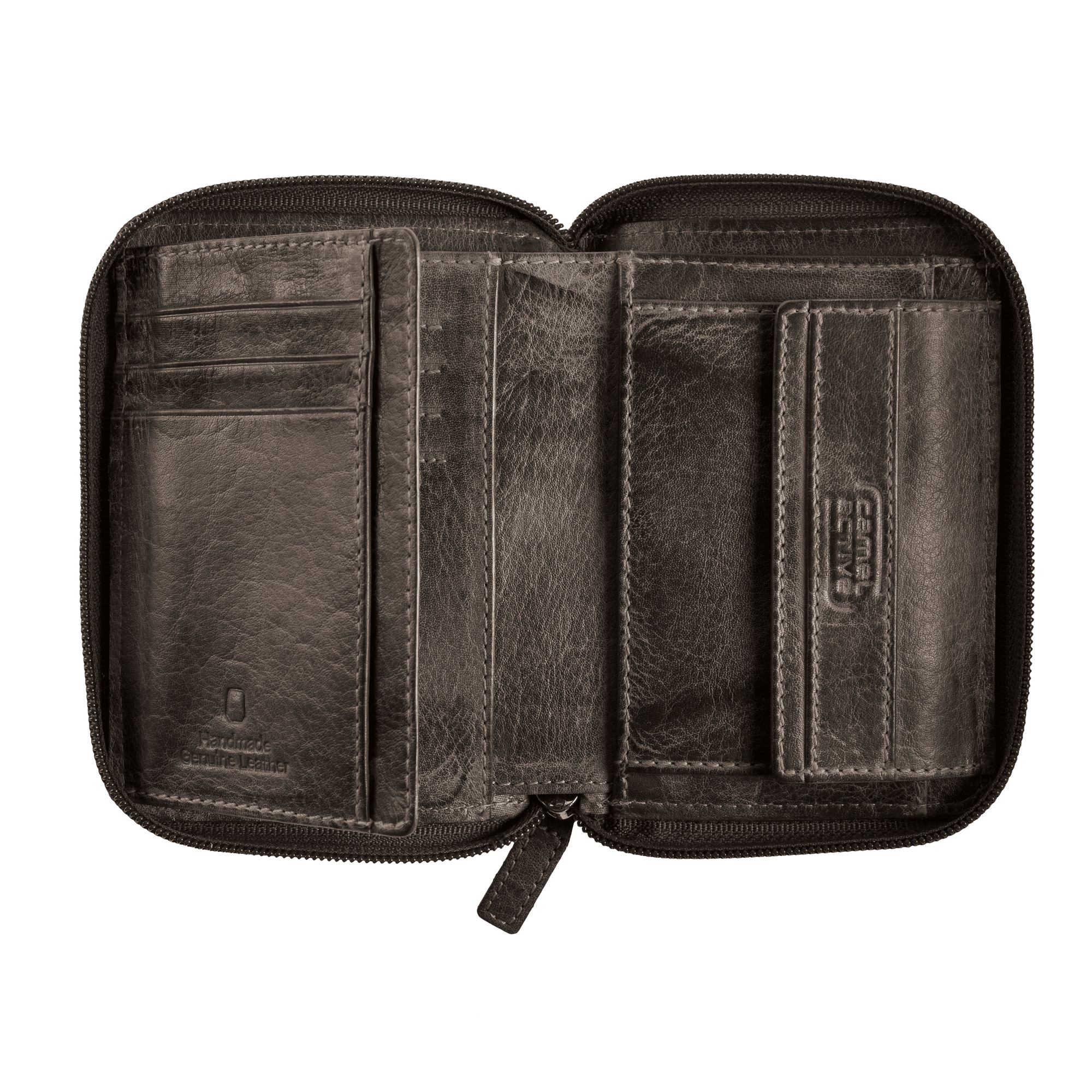 camel active Geldbörse »Melbourne« aus hochwertigem Rindsleder mit kernigen Nähten im Used Look