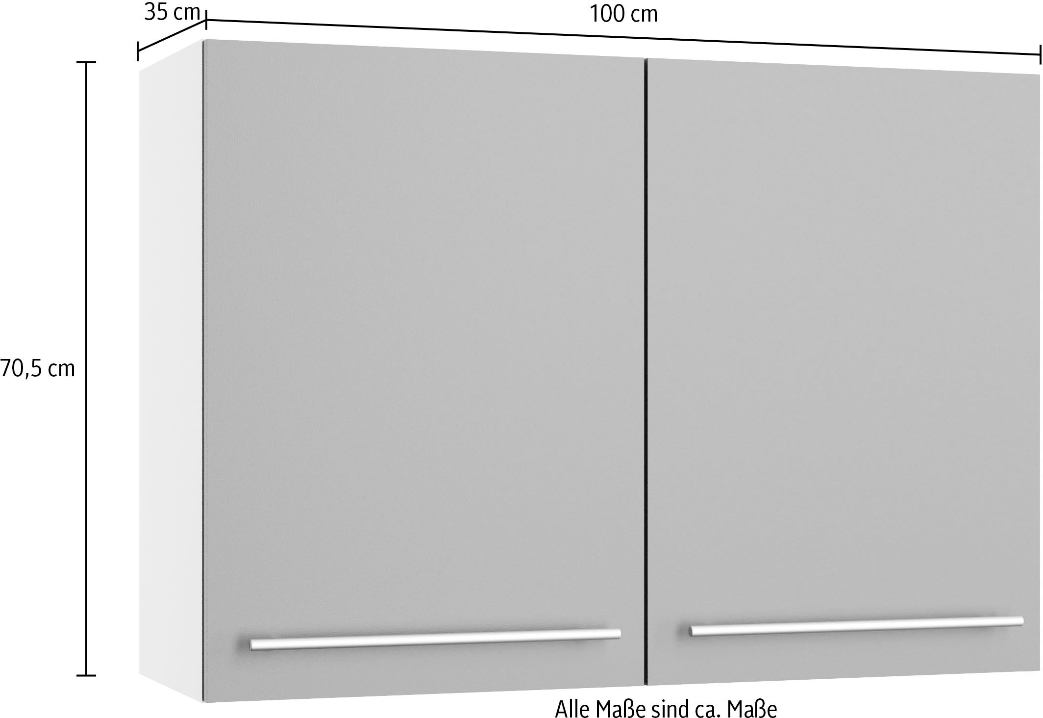 OPTIFIT Hängeschrank »Bern2«, Breite 100 cm, 2 Türen, 2 Einlegeböden