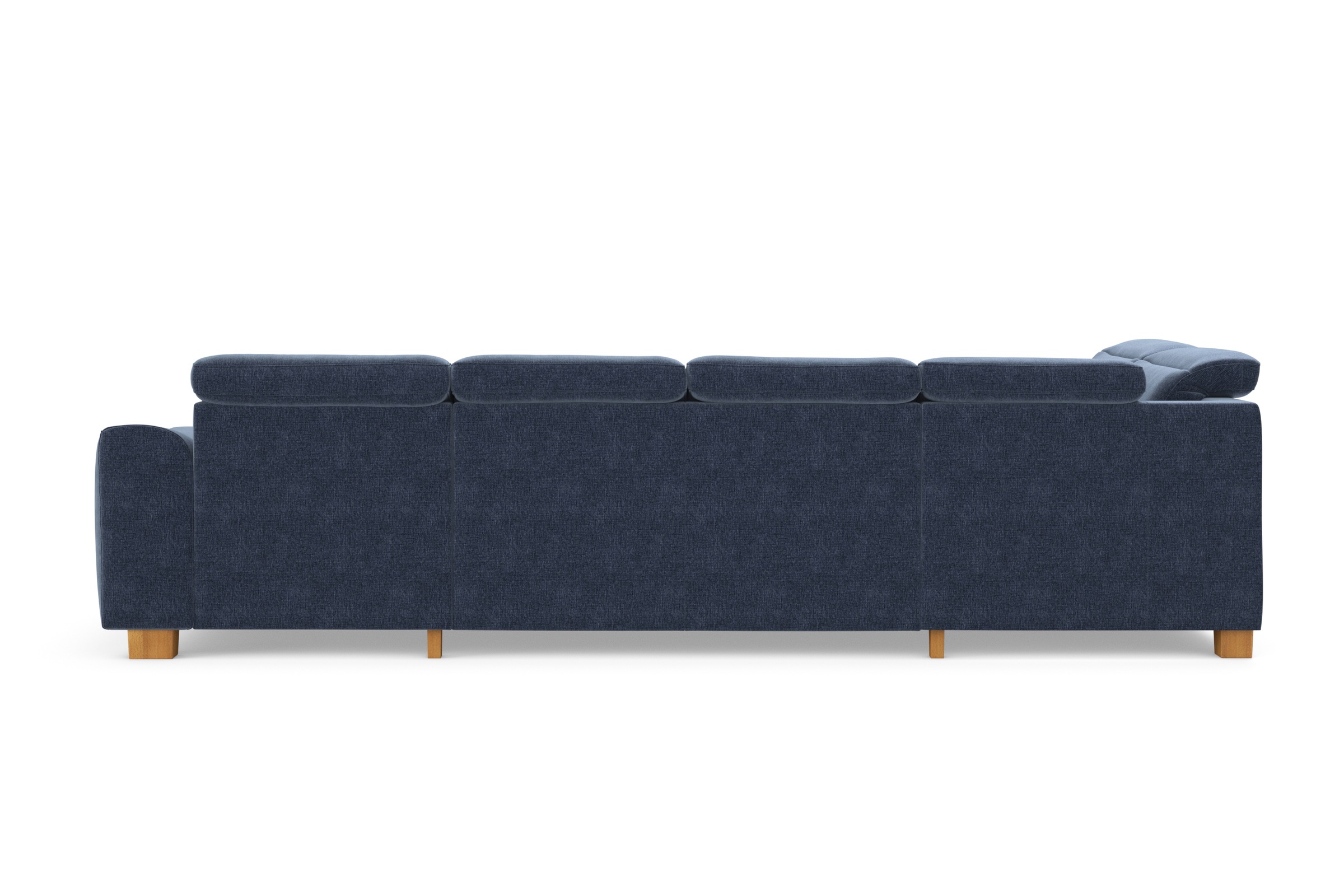Wohnlandschaft HOME AFFAIRE "Dundee U-Form", blau (graublau), B:338cm H:86cm T:219cm, Flachgewebe (100% Polyester), Sofas, Wohnlandschaft, wahlweise mit Kopfteilverstellung und zusätzlich mit Bettfunktion 3