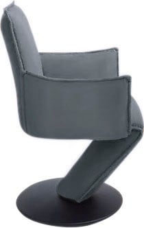K+W Komfort & Wohnen Drehstuhl »Drive«, Leder CLOUD, Sessel mit federnder Sitzschale, Drehteller in Metall schwarz Struktur