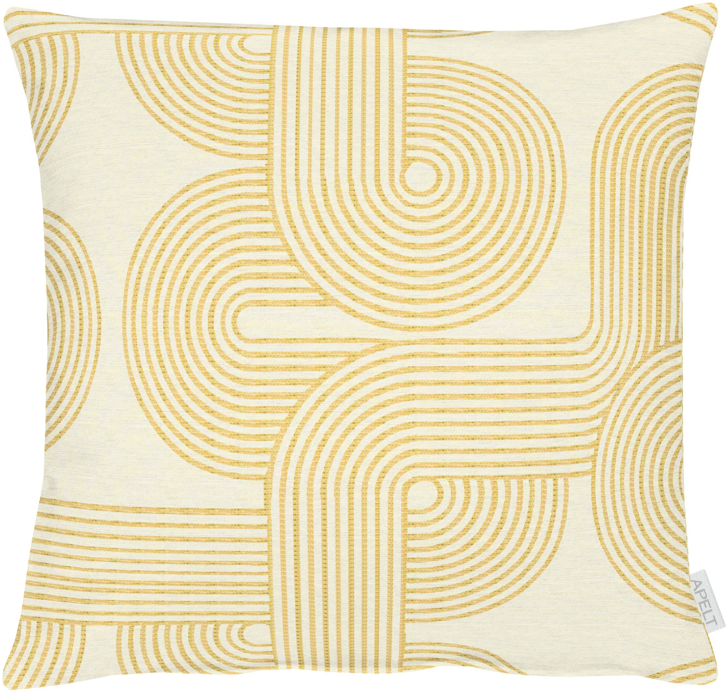 Kissenhülle APELT, B:46cm H:0,5cm L:46cm, gelb, Polyester, Obermaterial: 90% Polyester, 10% Viskose, Kissenbezüge, "Nova"