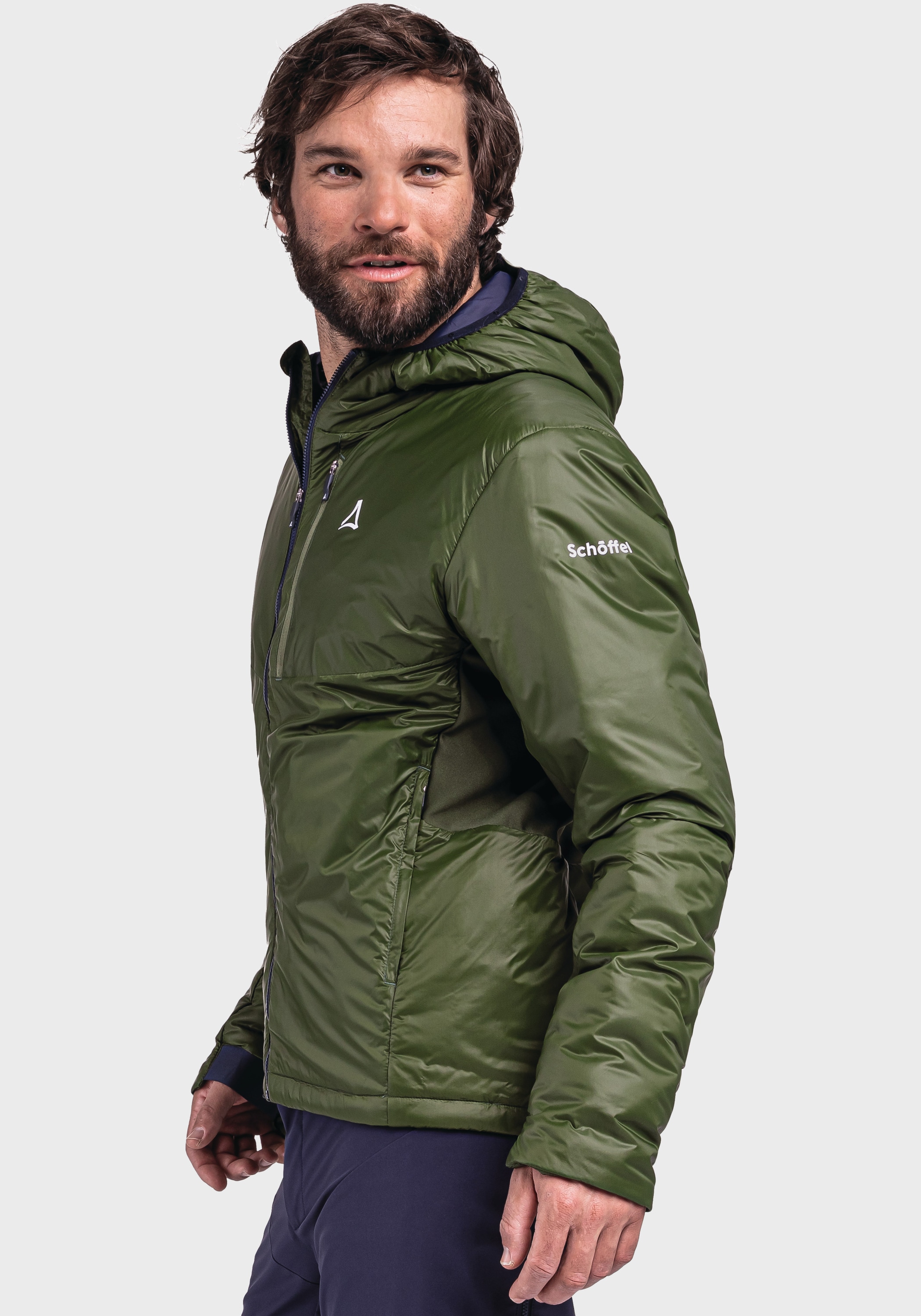 Schöffel Outdoorjacke »Ins Hybrid Black Raven M«, mit Kapuze