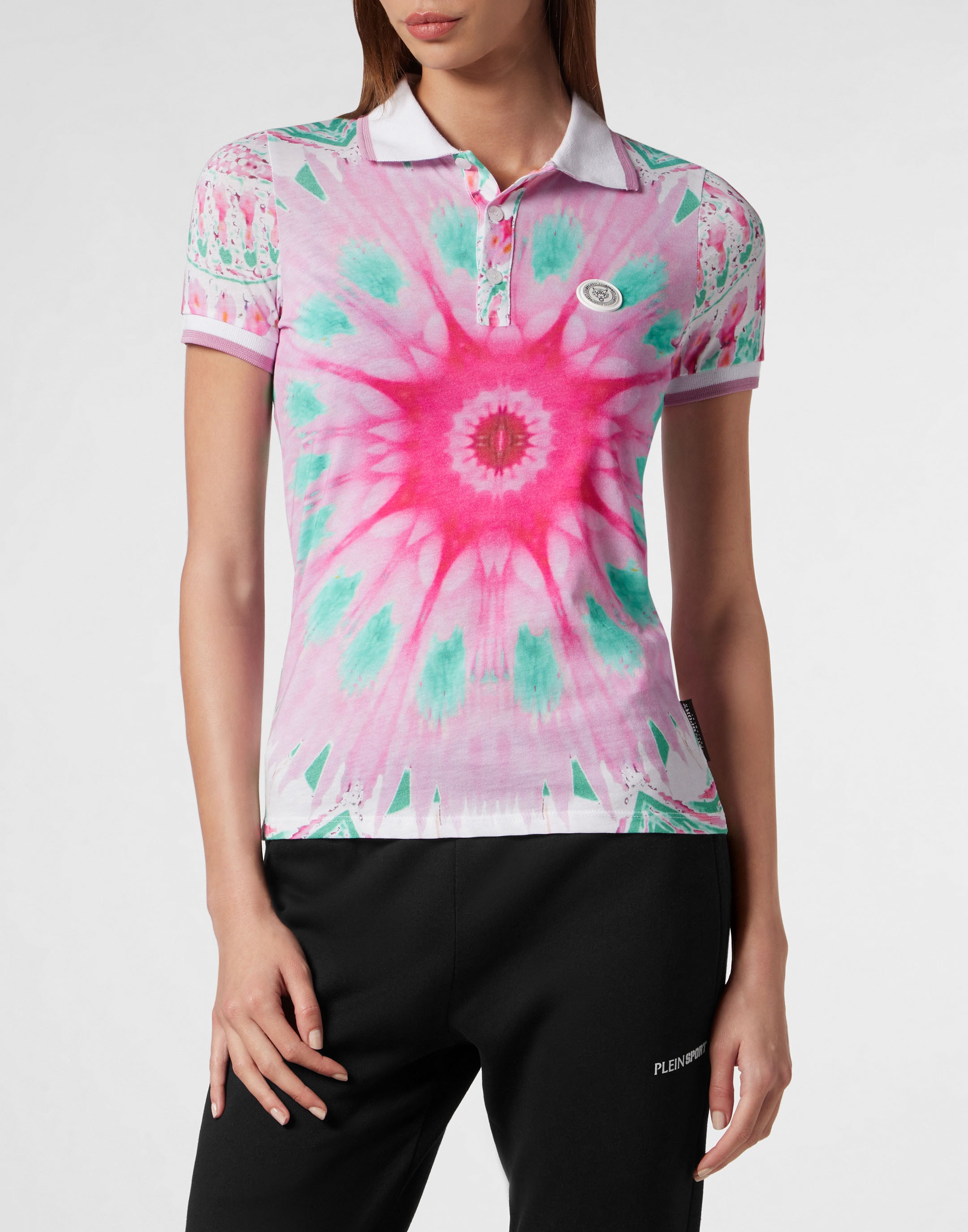 PLEIN SPORT Poloshirt "Poloshirt Optical Flower"