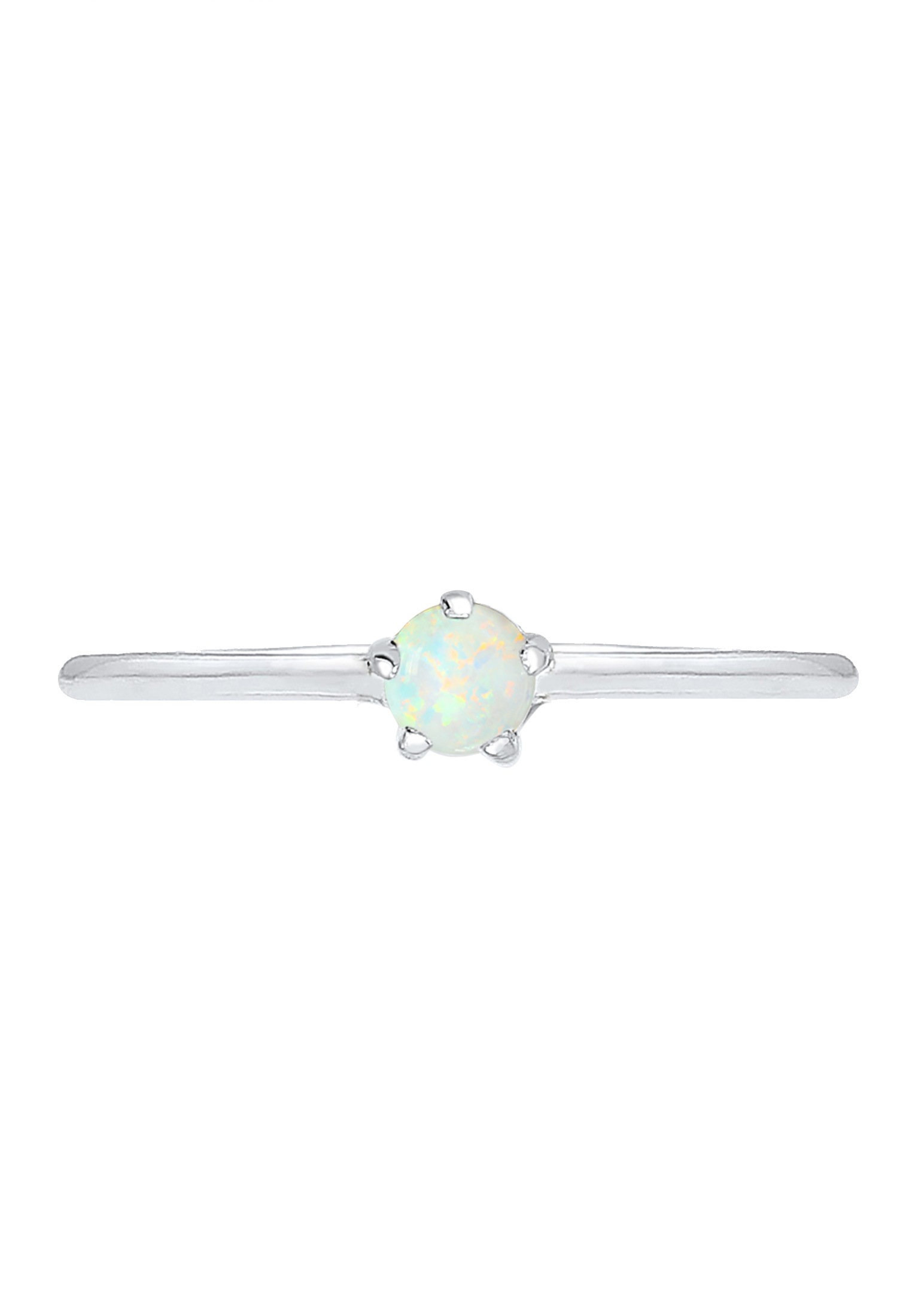 Elli Fingerring »Silberring mit synth. Opal rund 925er Silber«