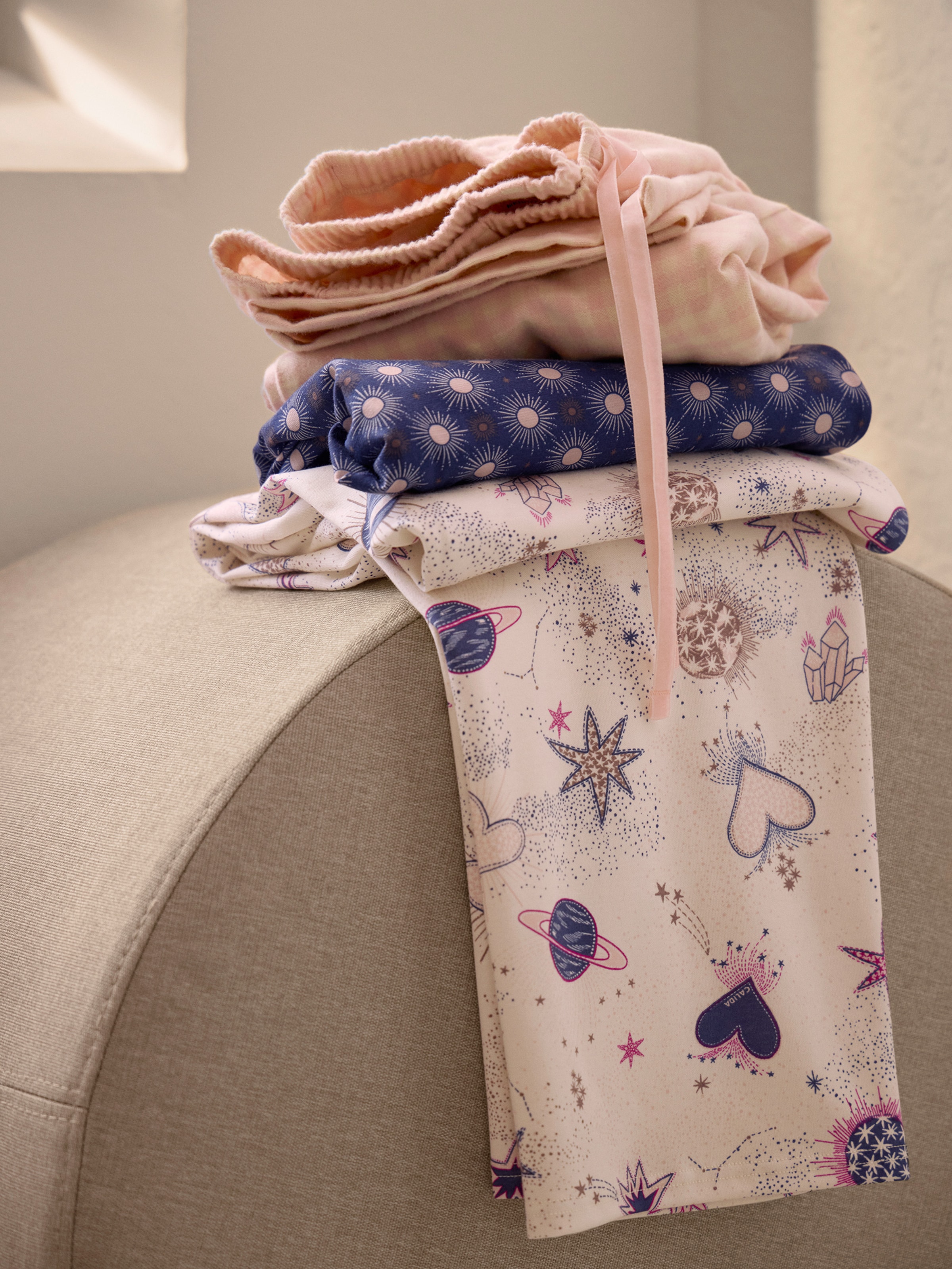 CALIDA Pyjamahose »Favourites Holiday«, Cotton, Flanell-Qualität, Relaxed Fit, wärmend, Gummizug