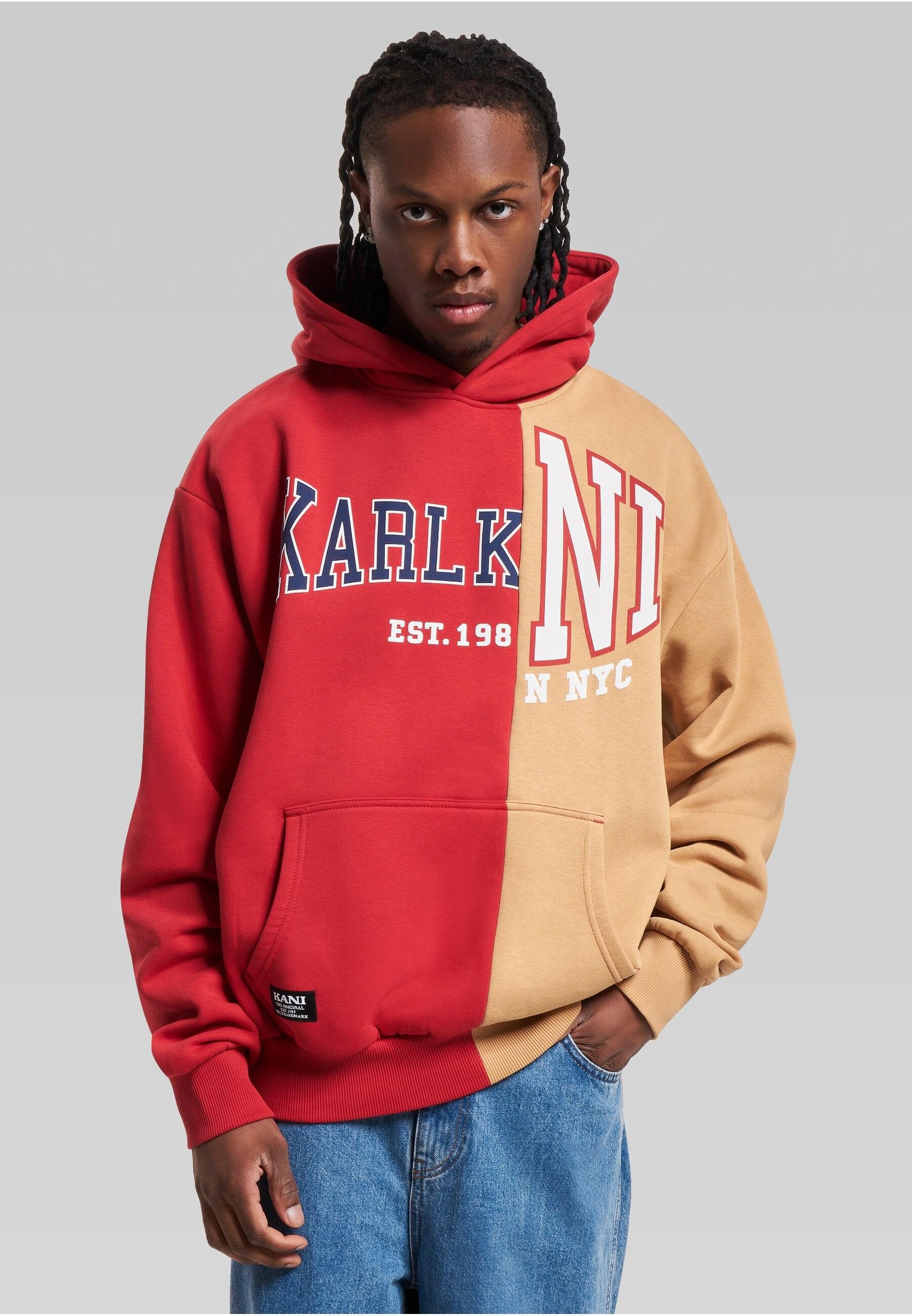 Karl Kani Kapuzensweatshirt »Karl Kani Herren KU234-005-2 KK Woven Retro Split OS Hoodie«, (1 tlg.)