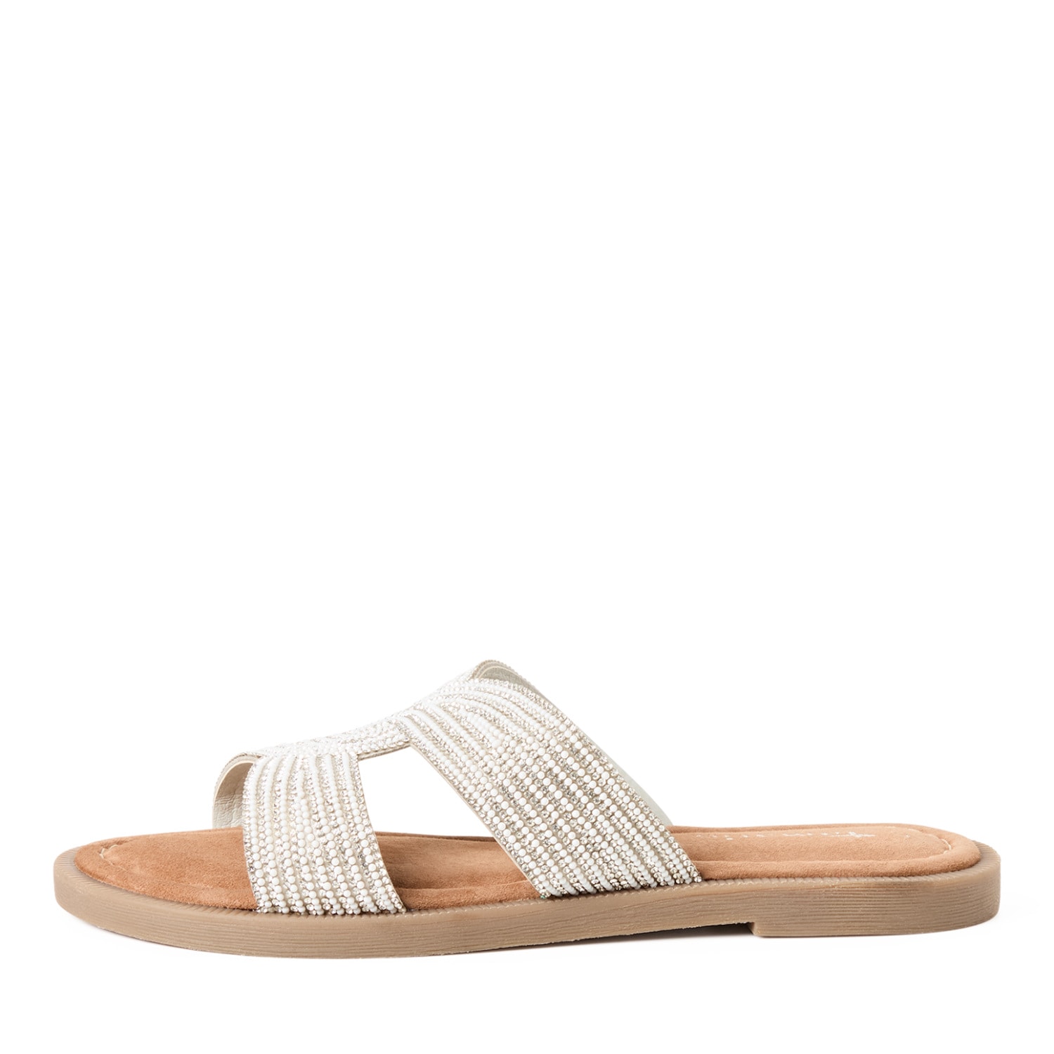 Tamaris Pantolette  , Sommerschuh, Schlupfschuh, Flats mit Schmucksteine