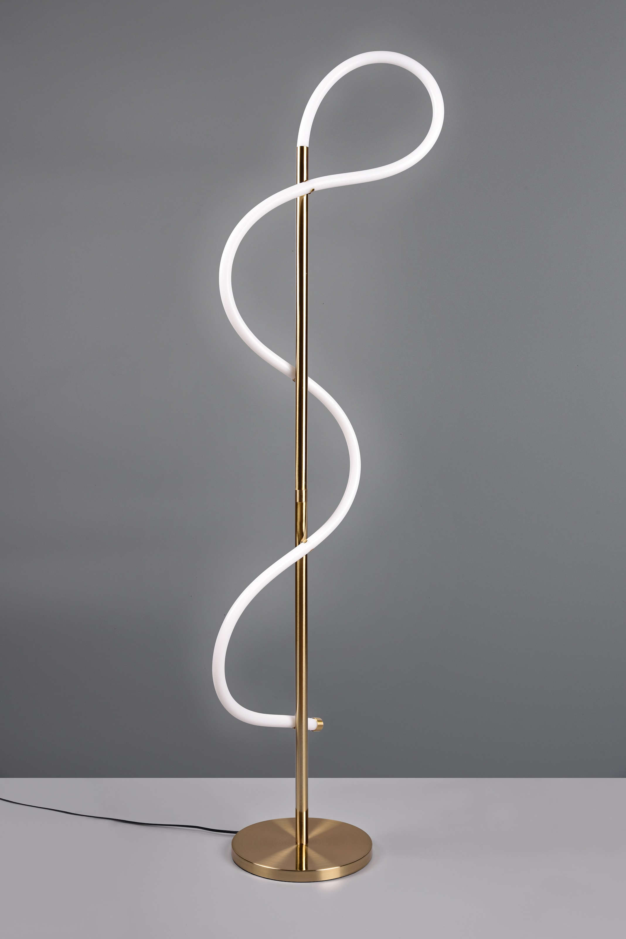 Leonique LED Stehlampe »Cecile«, 1 flammig-flammig, Stehleuchte mit geschwungener LED Röhre, dimmbar mit Fußschalter