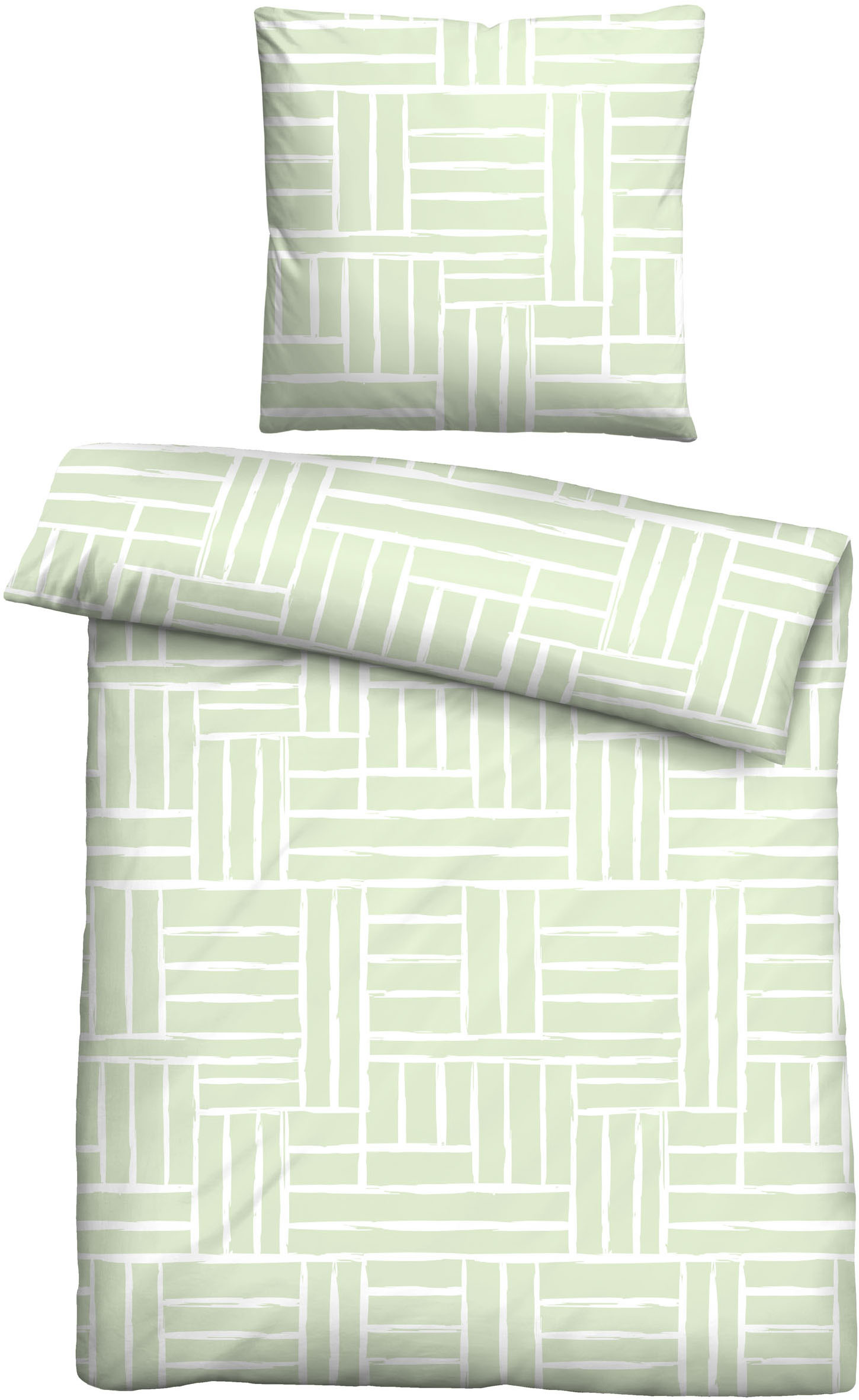 Thumbnail - Castell - Markenbettwäsche Bettwäsche "0020370" 2 Stk. tlg. absolut bügelfrei, 100% Baumwolle, mit Reißverschluss, ganzj...