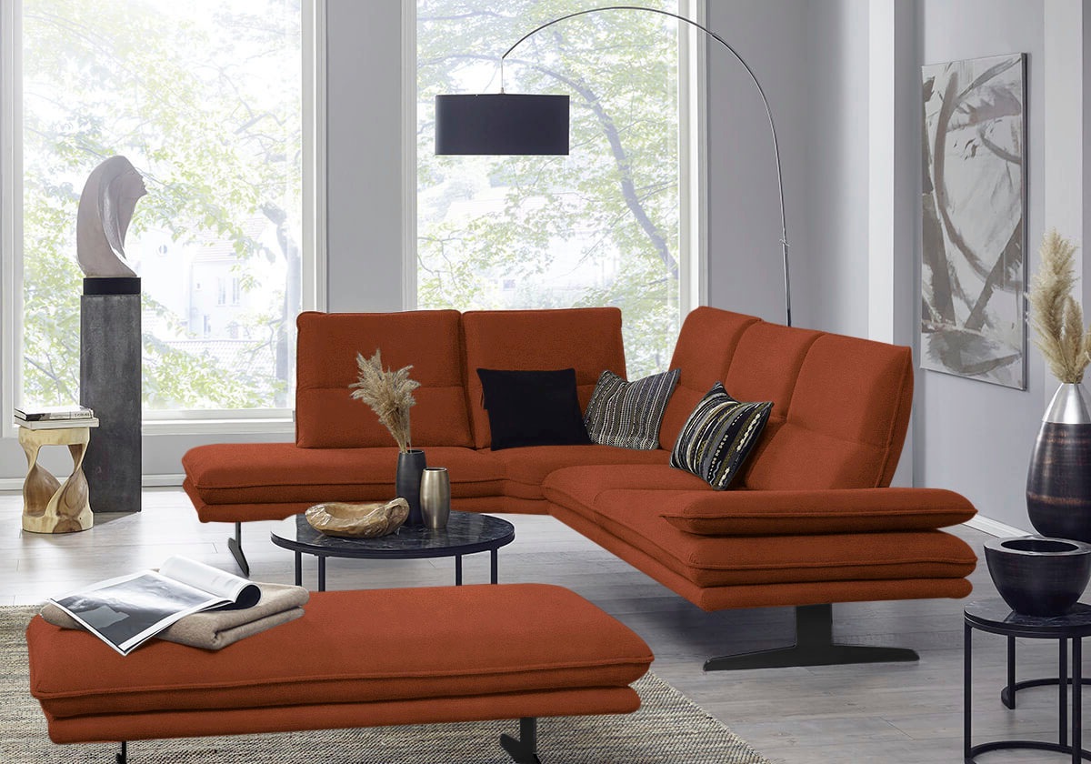 W.SCHILLIG Ecksofa "broadway, Designsofa, toller Sitzkomfort, zeitlos, eleg günstig online kaufen