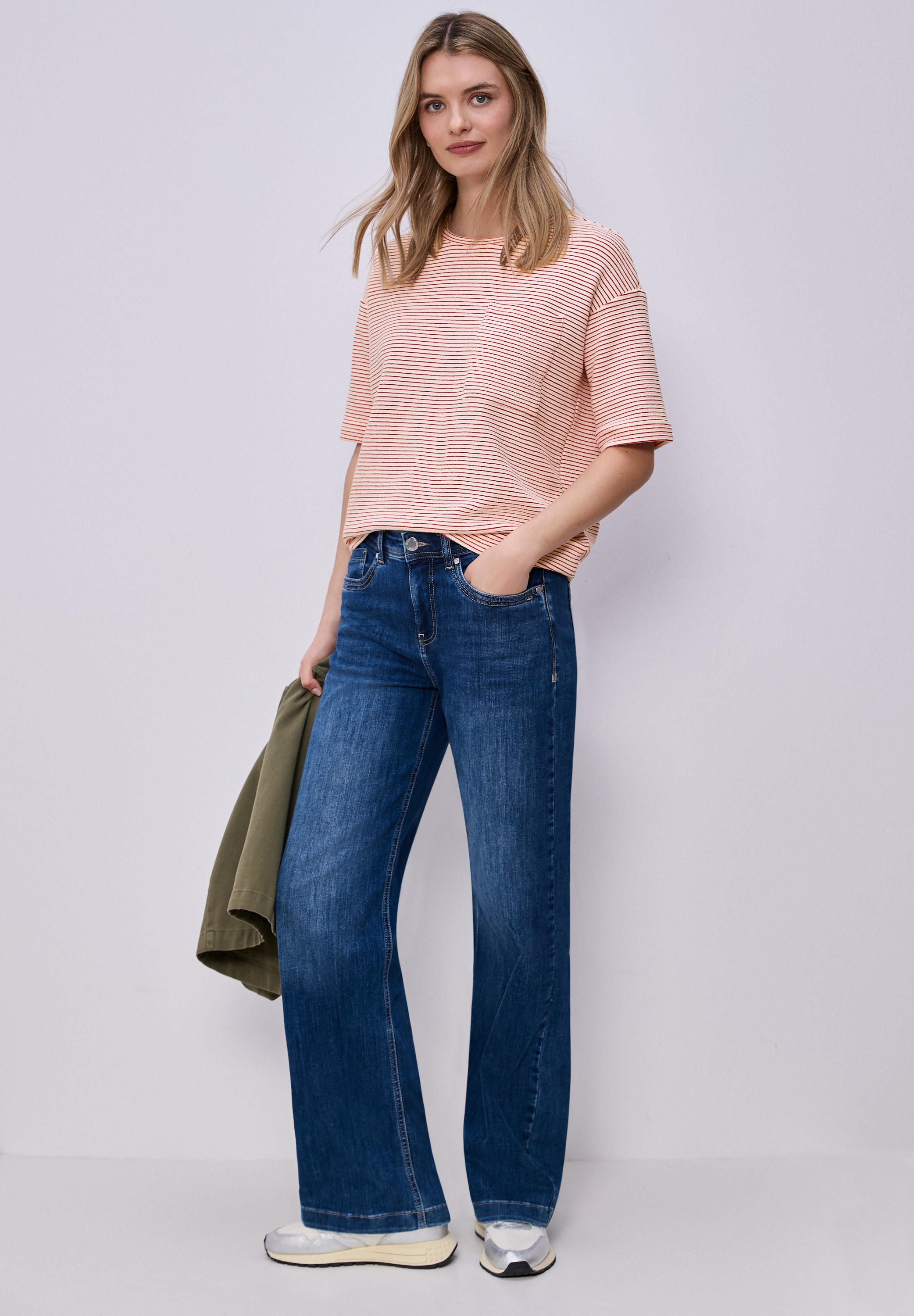 STREET ONE T-Shirt mit Brusttasche