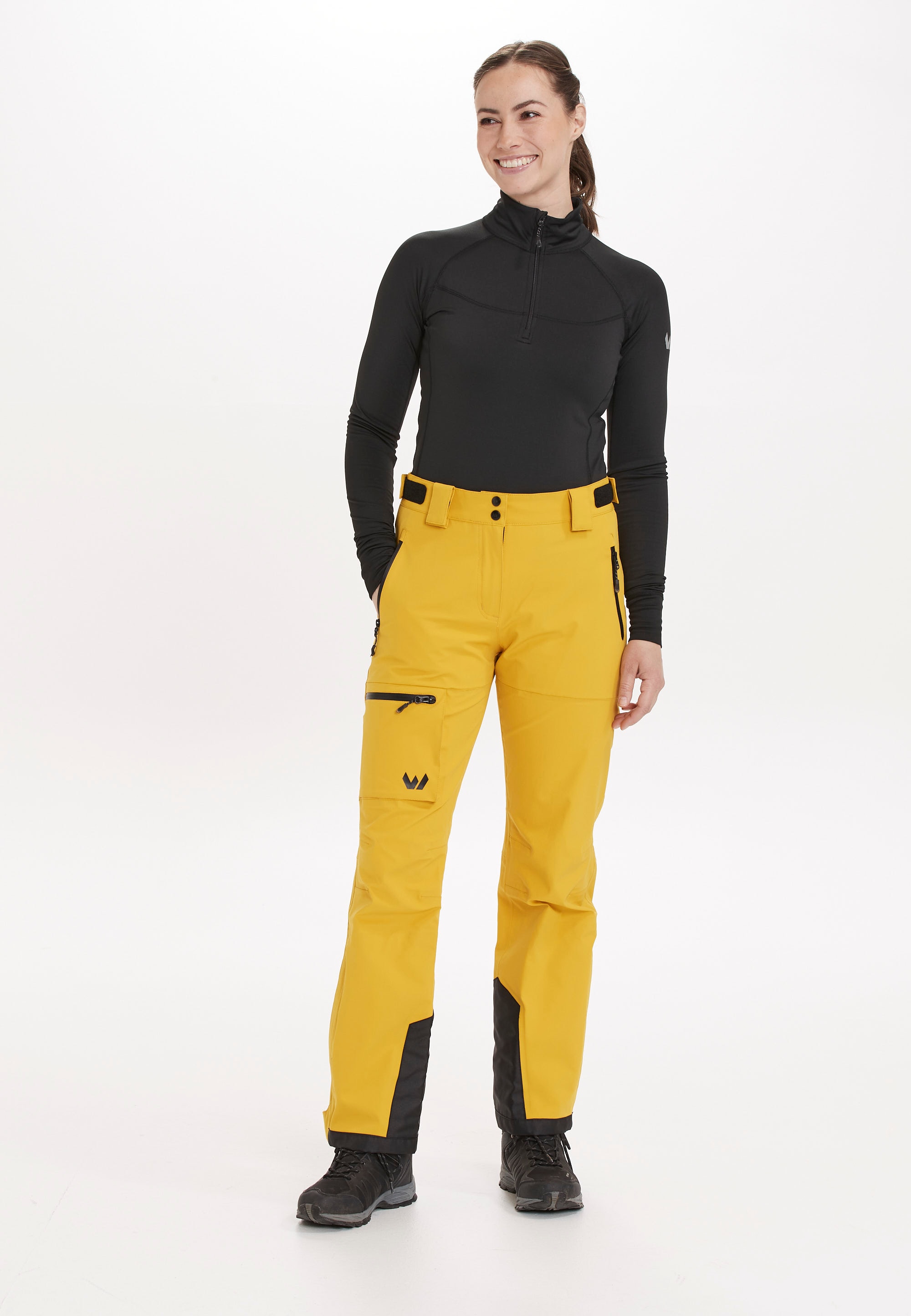 WHISTLER Langarmshirt "Blume" 1 Stk. mit Reißverschluss und Stehkragen