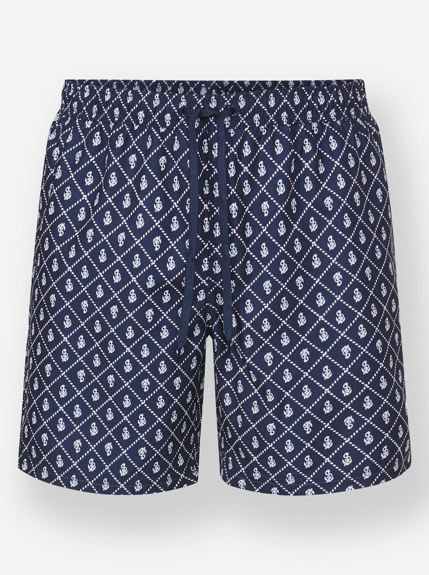 Badeshorts FEEL GOOD, Herren, Gr. 10, Normalgrößen, blau (marine, weiß), Polyester, Badehosen Badeshorts 3