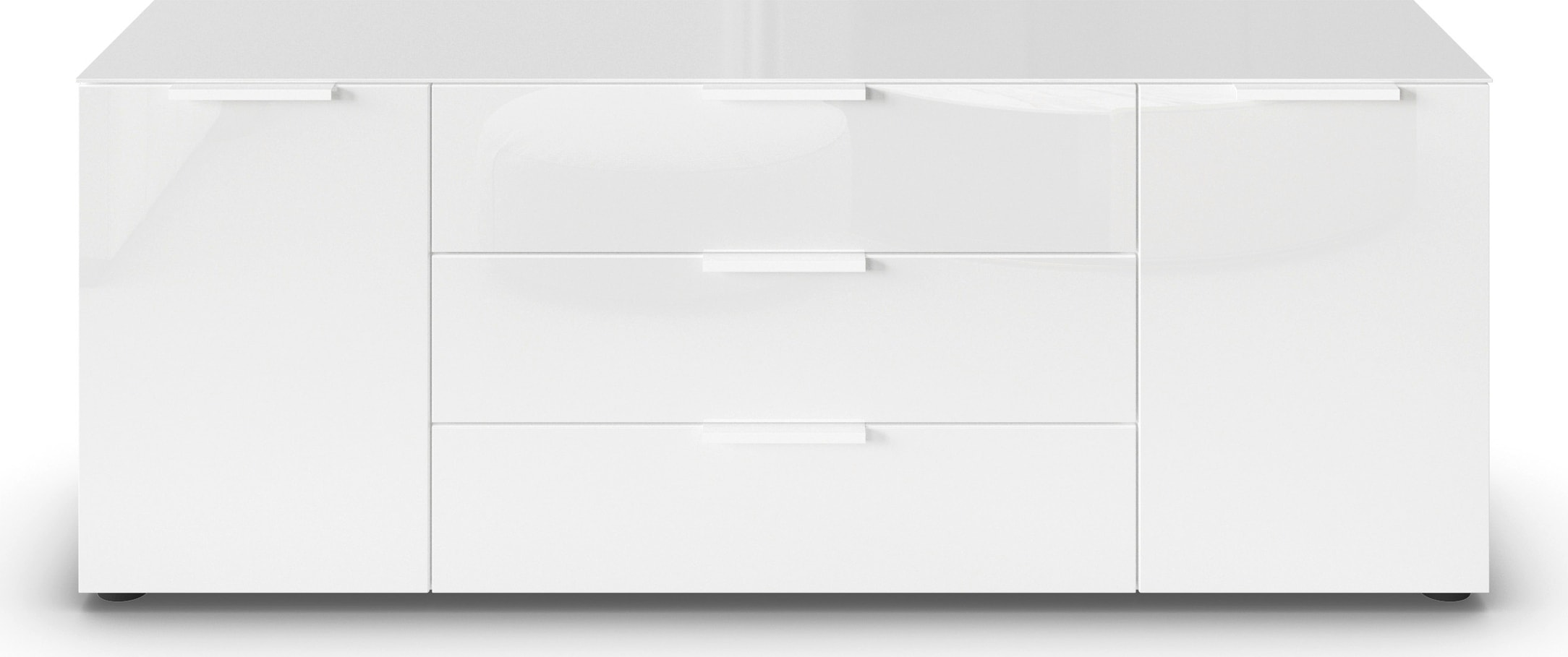 rauch Kombikommode »Kommode Türkommode Sideboard Kombikommode FLIPP mit Glasfront«, (Breite 160 cm mit 2 Einlegeböden), 2-türig, 3 Schubladen, Soft-Close-Funktion, Oberboden und Front Glas