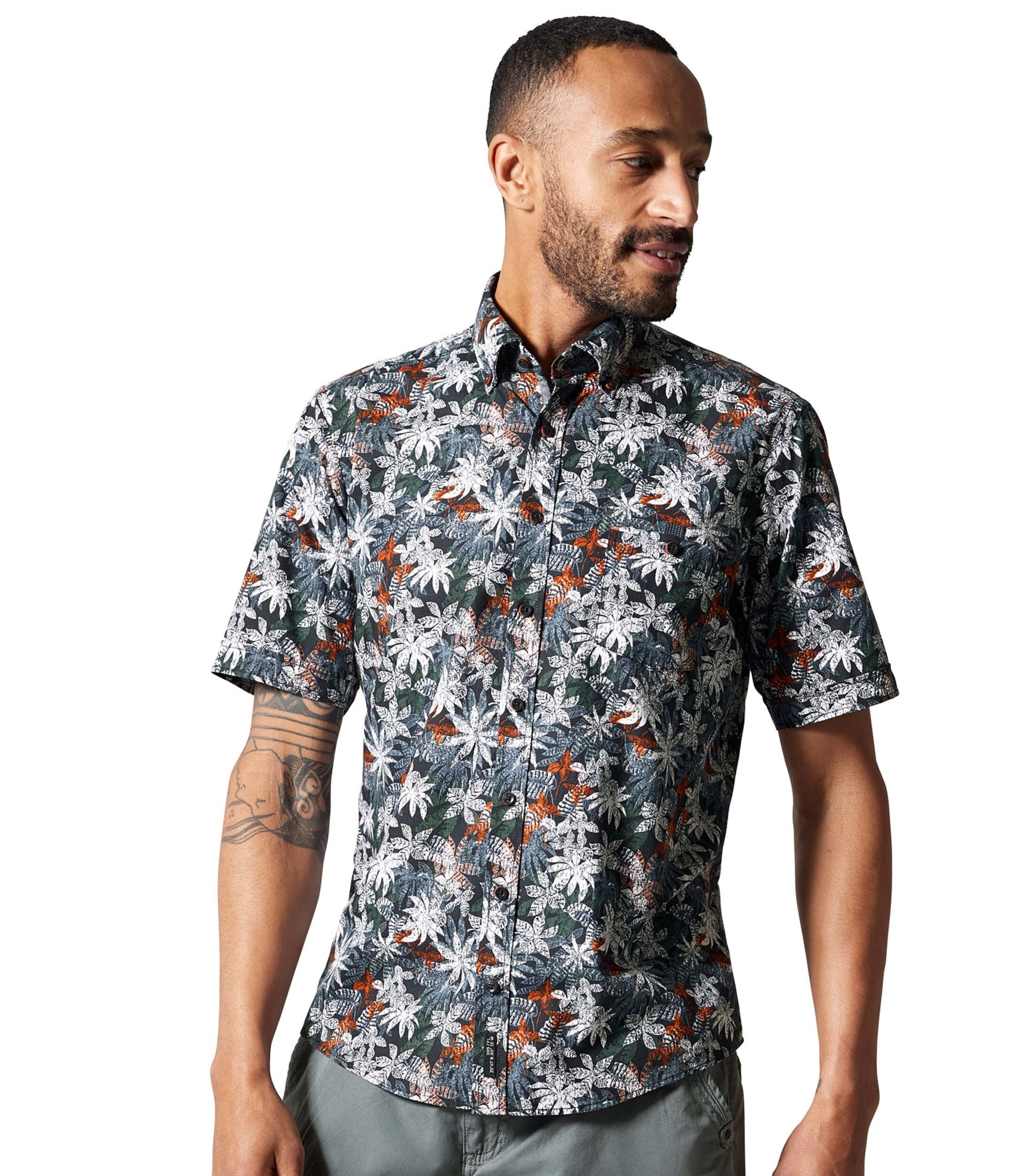 CASAMODA Langarmhemd »CASAMODA Print Freizeithemd Casual Fit Button-Down-Kragen Print«