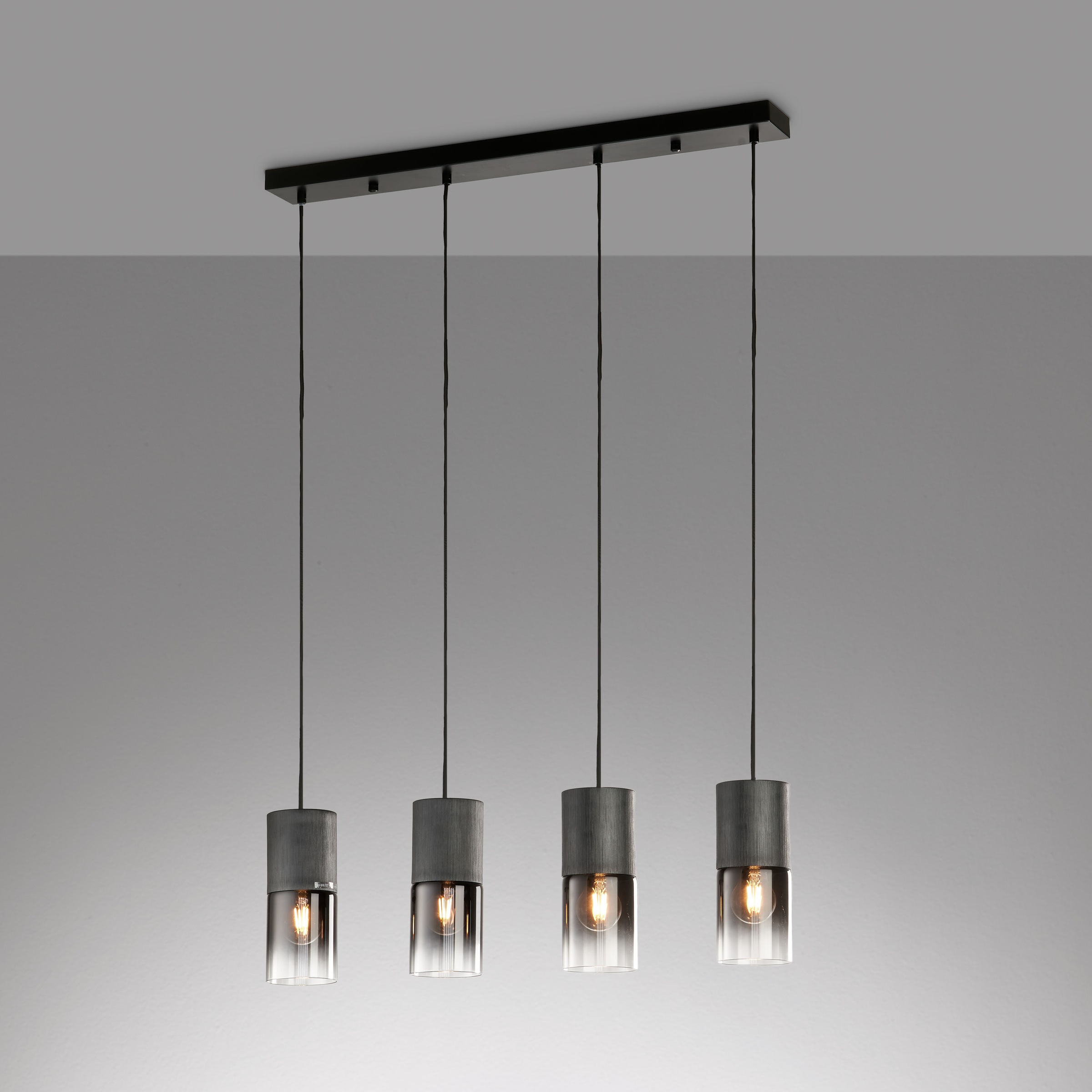 TRIO Leuchten Pendelleuchte »ROBIN« E27 1 Stk. Hängelampe 4-flammig, höhenverstellbar, Glasschirme Ø 10 cm, Esszimmer