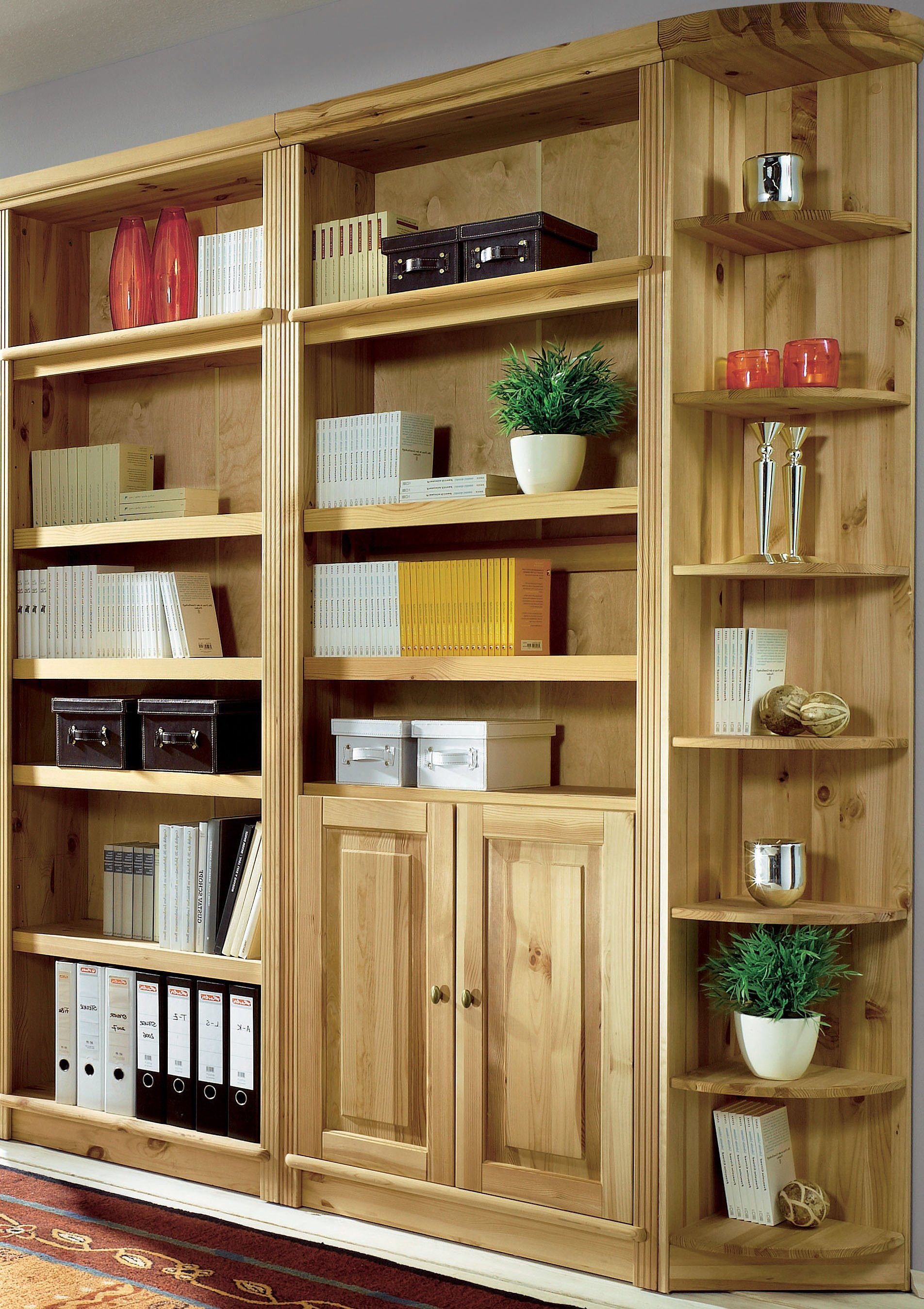 Home affaire Bücherregal | 2 in 2 BAUR Holztüren mit Höhen, »Cliff«, bestellen