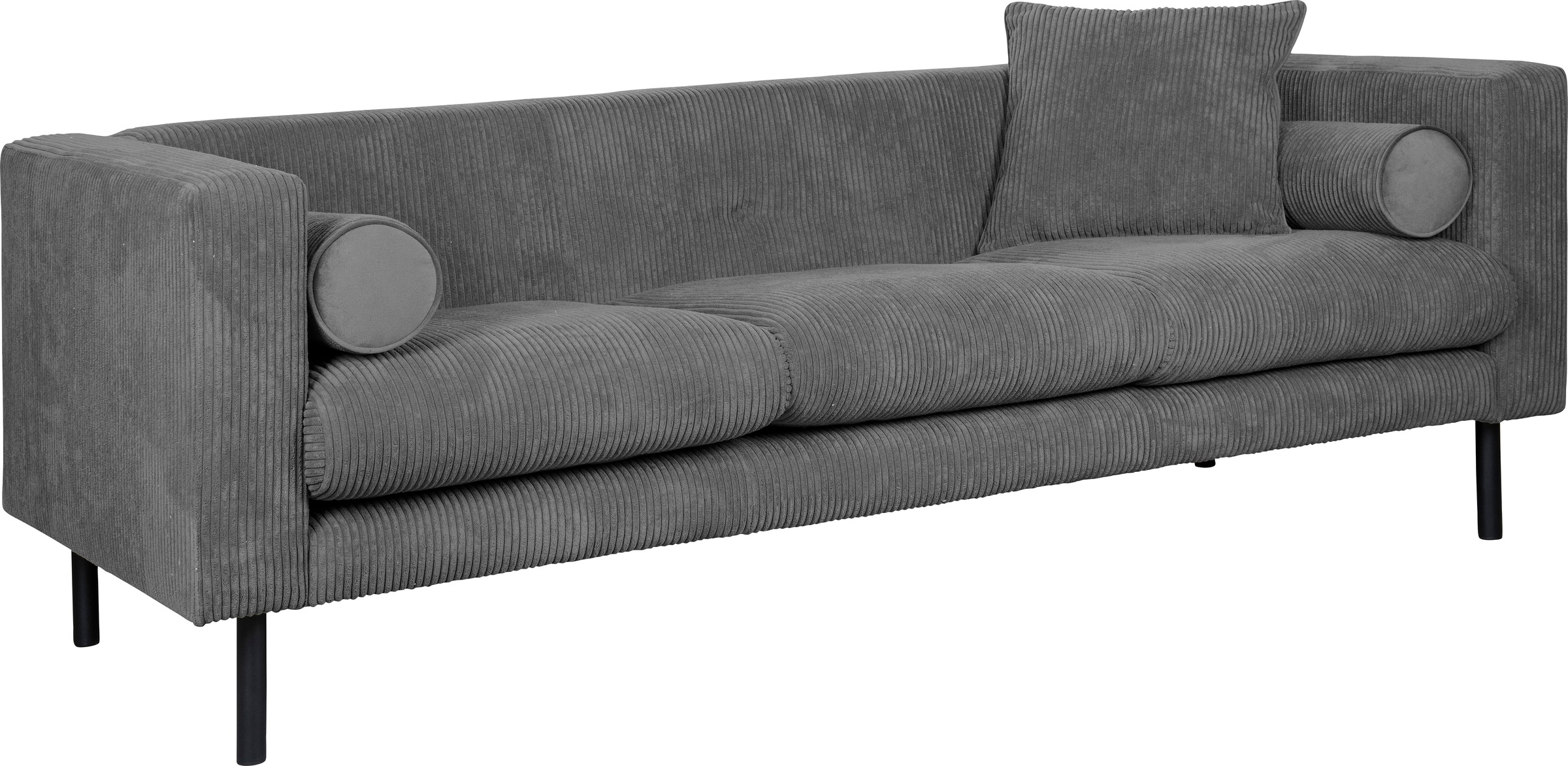 Guido Maria Kretschmer Home&Living 3-Sitzer »Lillibeth Designsofa mit Wellenunterfederung, Maße B/T/H: 218/74/83 cm«, Zierkissen als Wendekissen, Bezug Samtoptik oder Cord