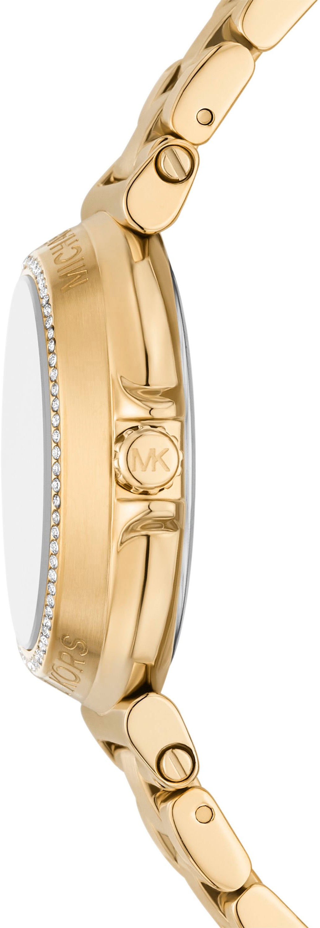 MICHAEL KORS Quarzuhr »MINI MAREN«, Armbanduhr, Damenuhr, Edelstahlarmband, analog, Glassteine