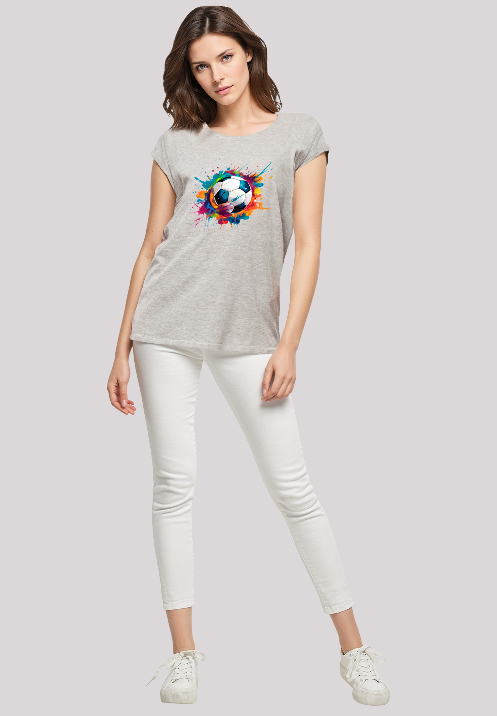 F4NT4STIC T-Shirt »Bunte Fußball Grafik«, Premium Qualität