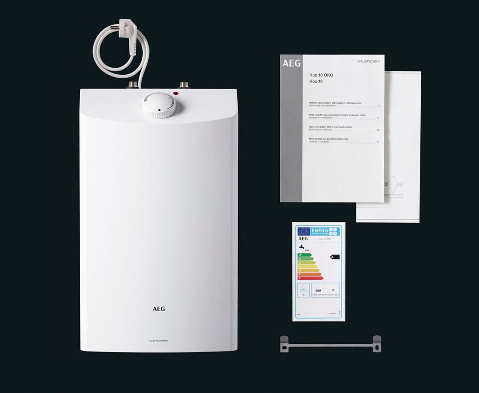 AEG Haustechnik Kleinspeicher »Huz 10 Öko«, Untertischboiler 10 Liter, Niederdruck, Thermostop-Funktion