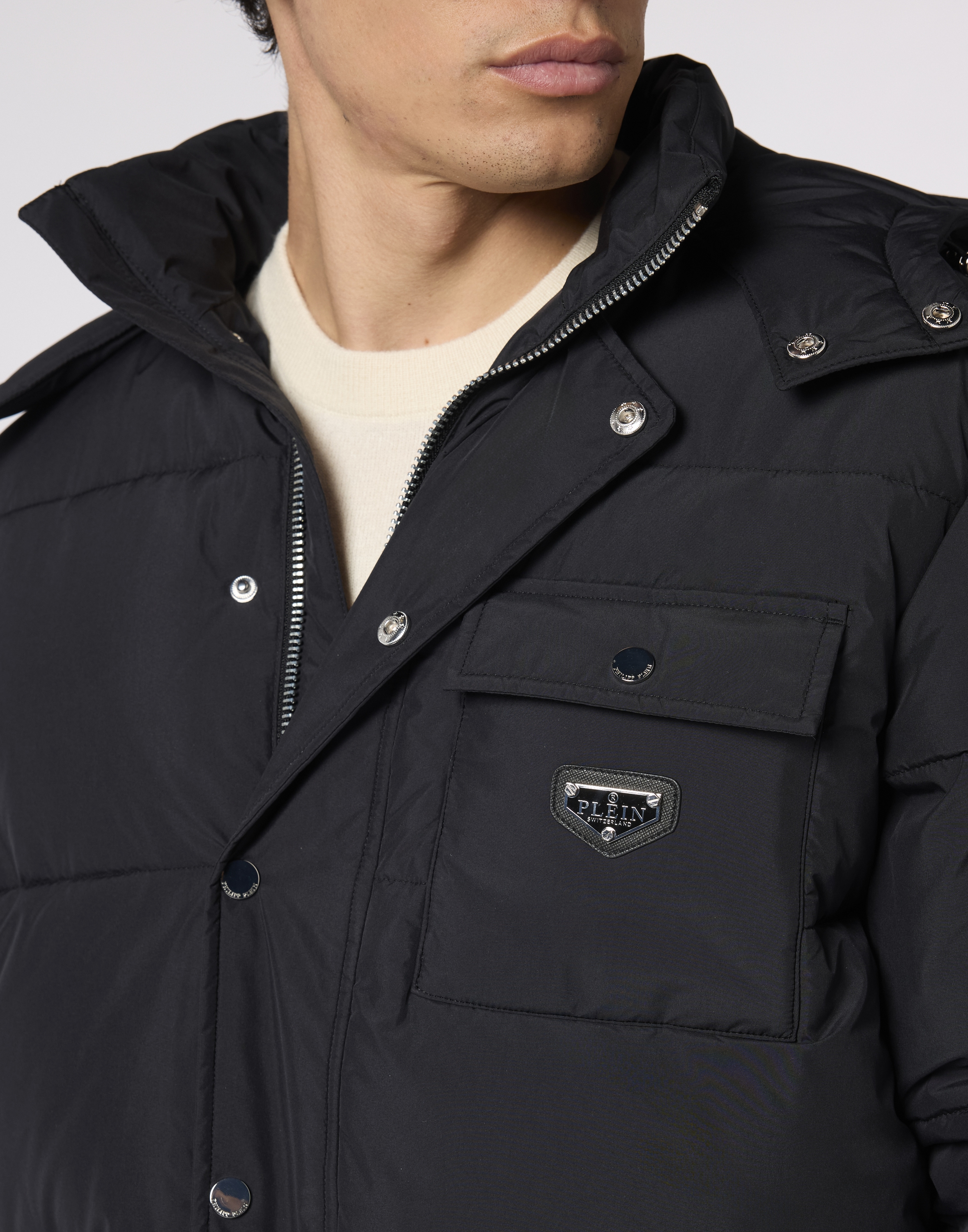 PHILIPP PLEIN Winterjacke »Nylon Puffer Jacket Gothic Plein«