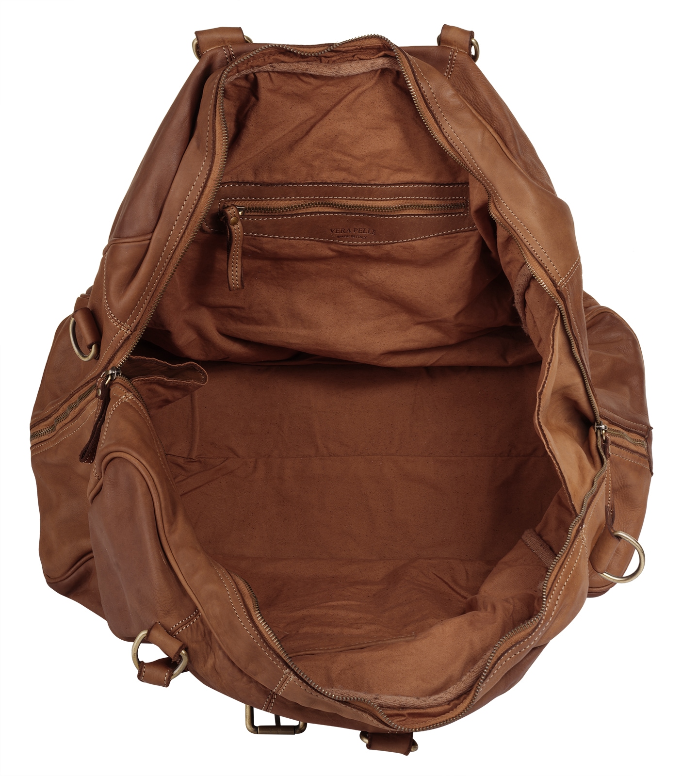 forty° Reisetasche, echt Leder, Made in Italy