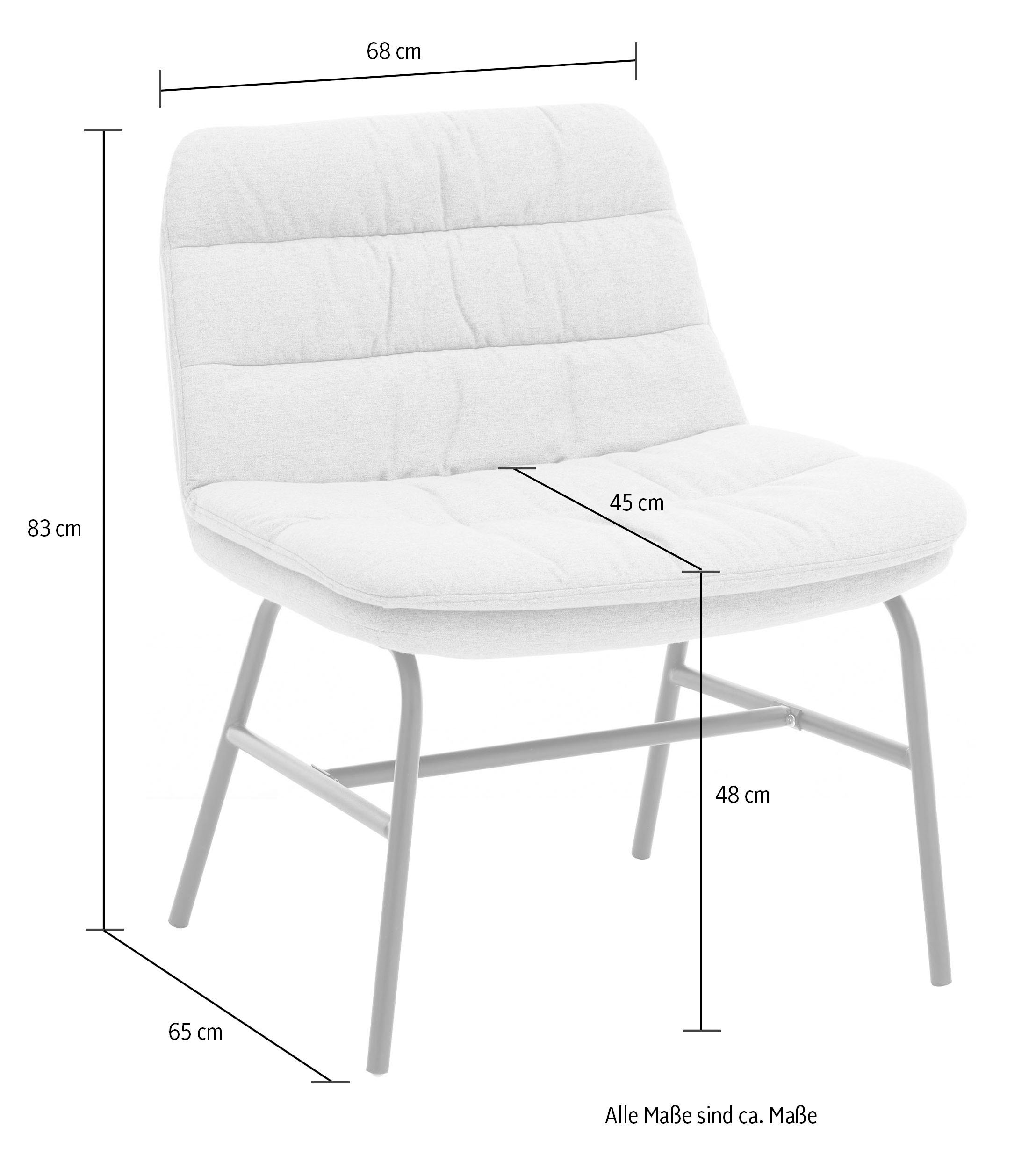 Home affaire Polsterstuhl »Peter«, (Set), 2 St., Feinstruktur, moderner Stuhl mit breiter und tiefer Sitzfläche