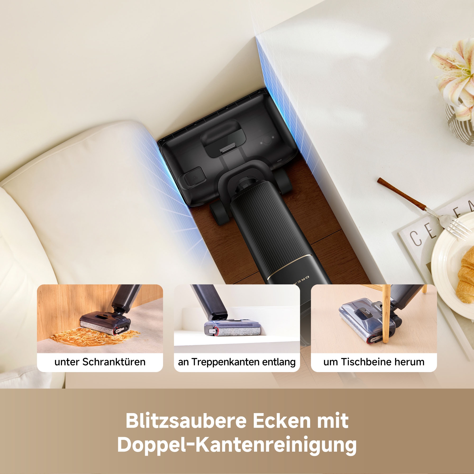 Dreame Nass-Trocken-Sauger »G12 Pro Flex« 35 min Laufzeit, Frischwasserreinigung