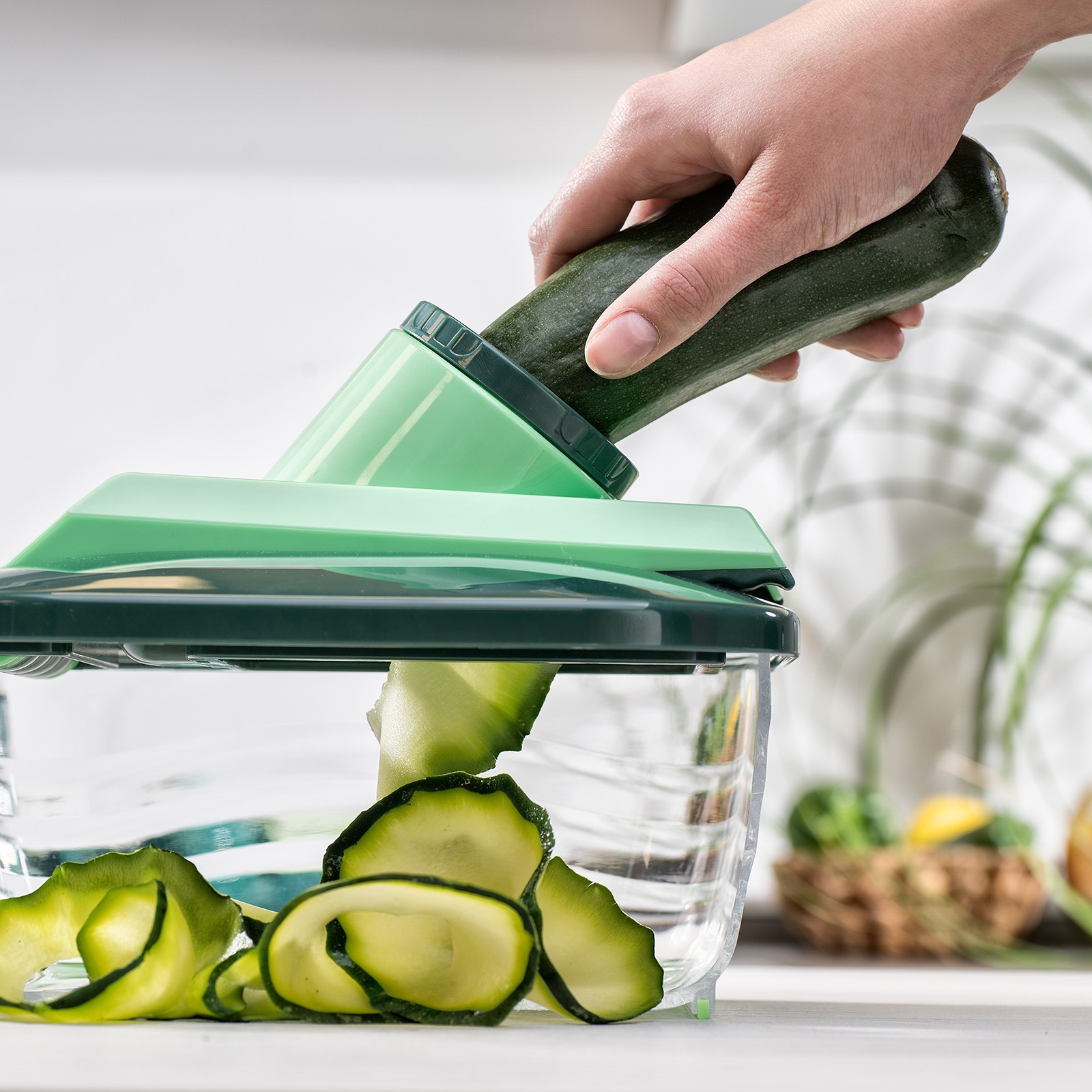 Thumbnail - Genius Zerkleinerer "Nicer Dicer Chef inkl. Julienne-Reib-Einsatz, Set 16-tlg.", Nicer Dicer Schneidgerät in der 10. Gen...