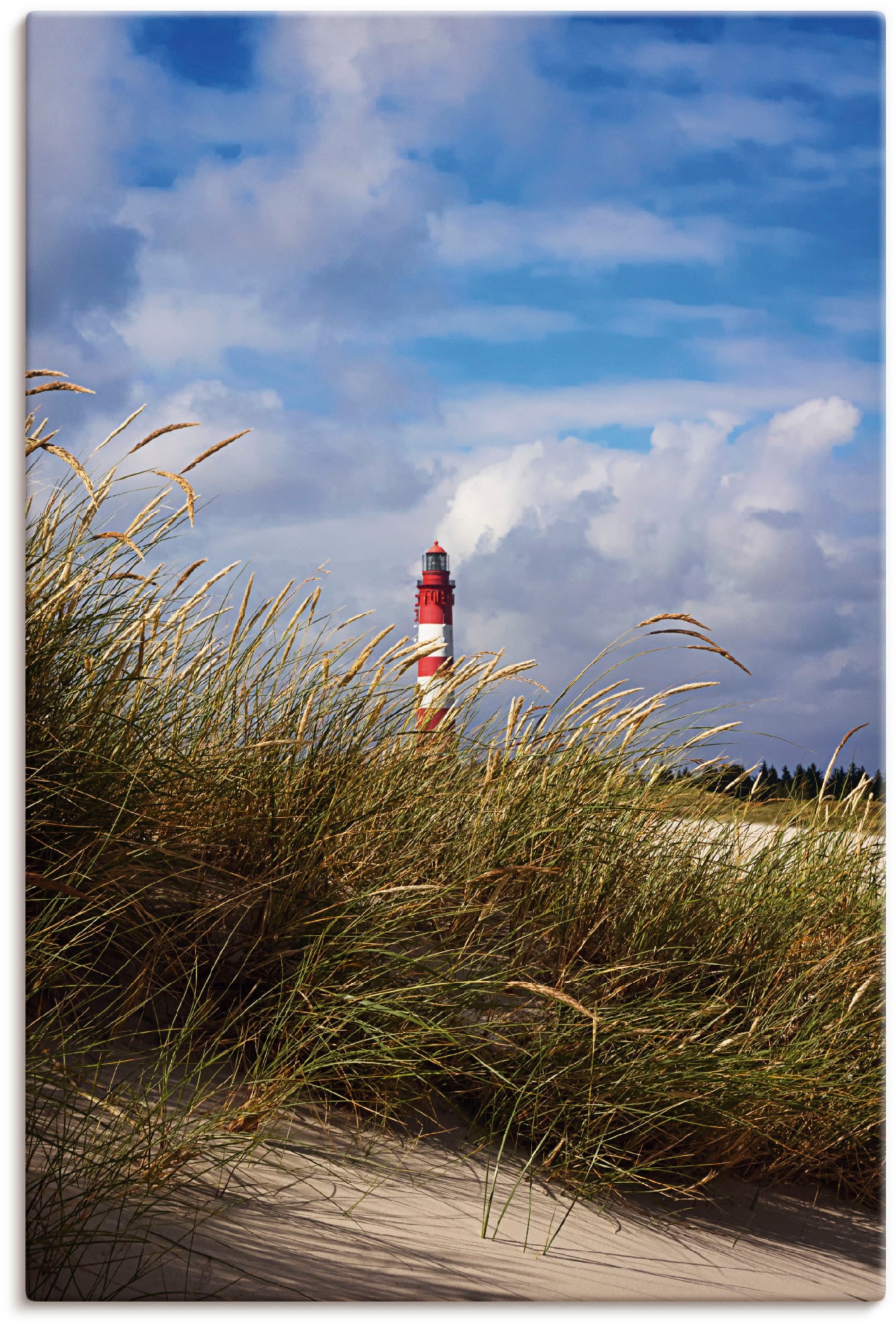 Artland Wandbild "Sommerimpression Amrumer Leuchtturm", Gebäude, (1 St.), als Leinwandbild, Poster in verschied. Größen