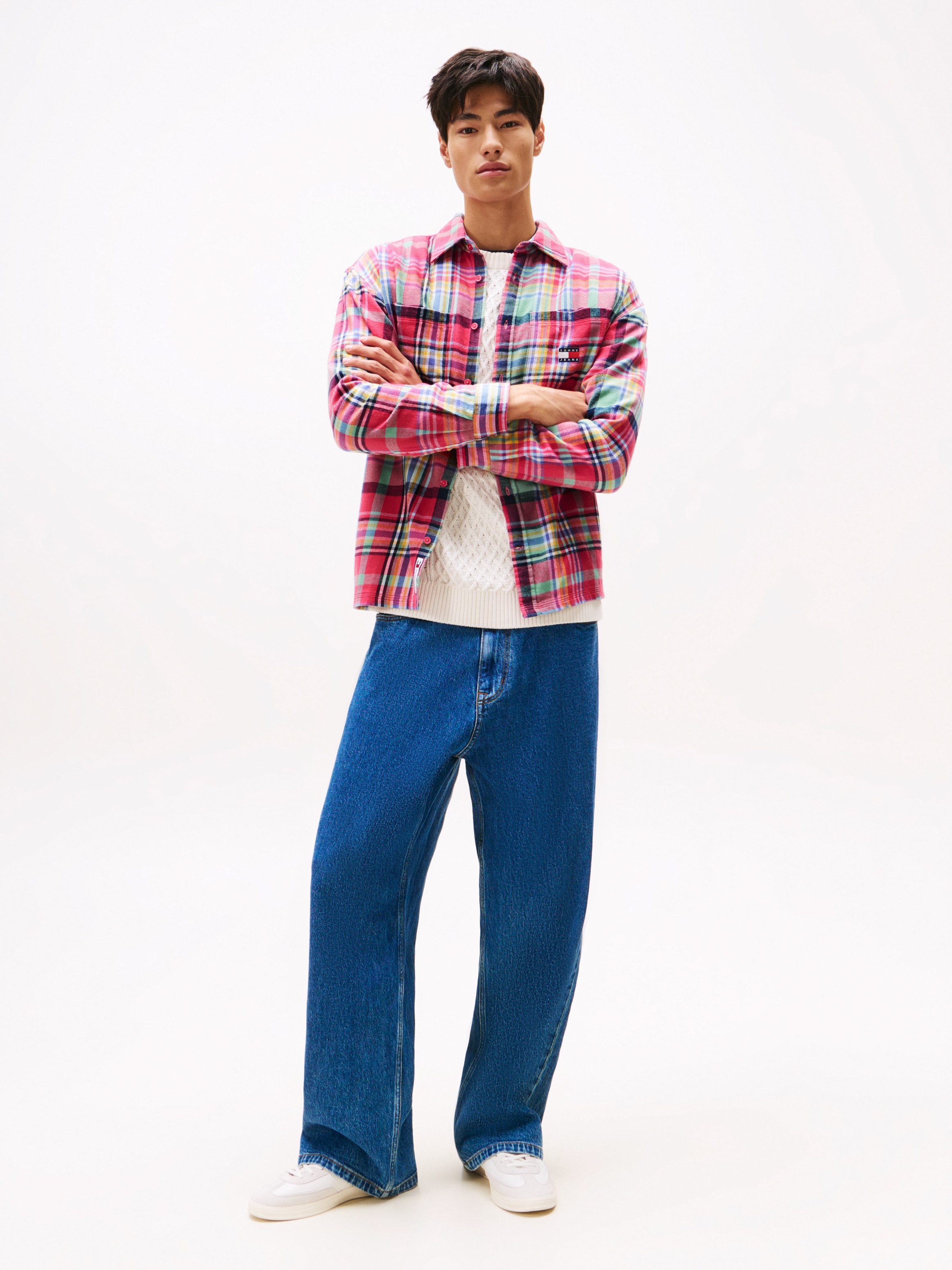 Tommy Jeans Hemdjacke »TJM UTILITY FLANNEL OVERSHIRT«, Oversized Fit, Baumwolle